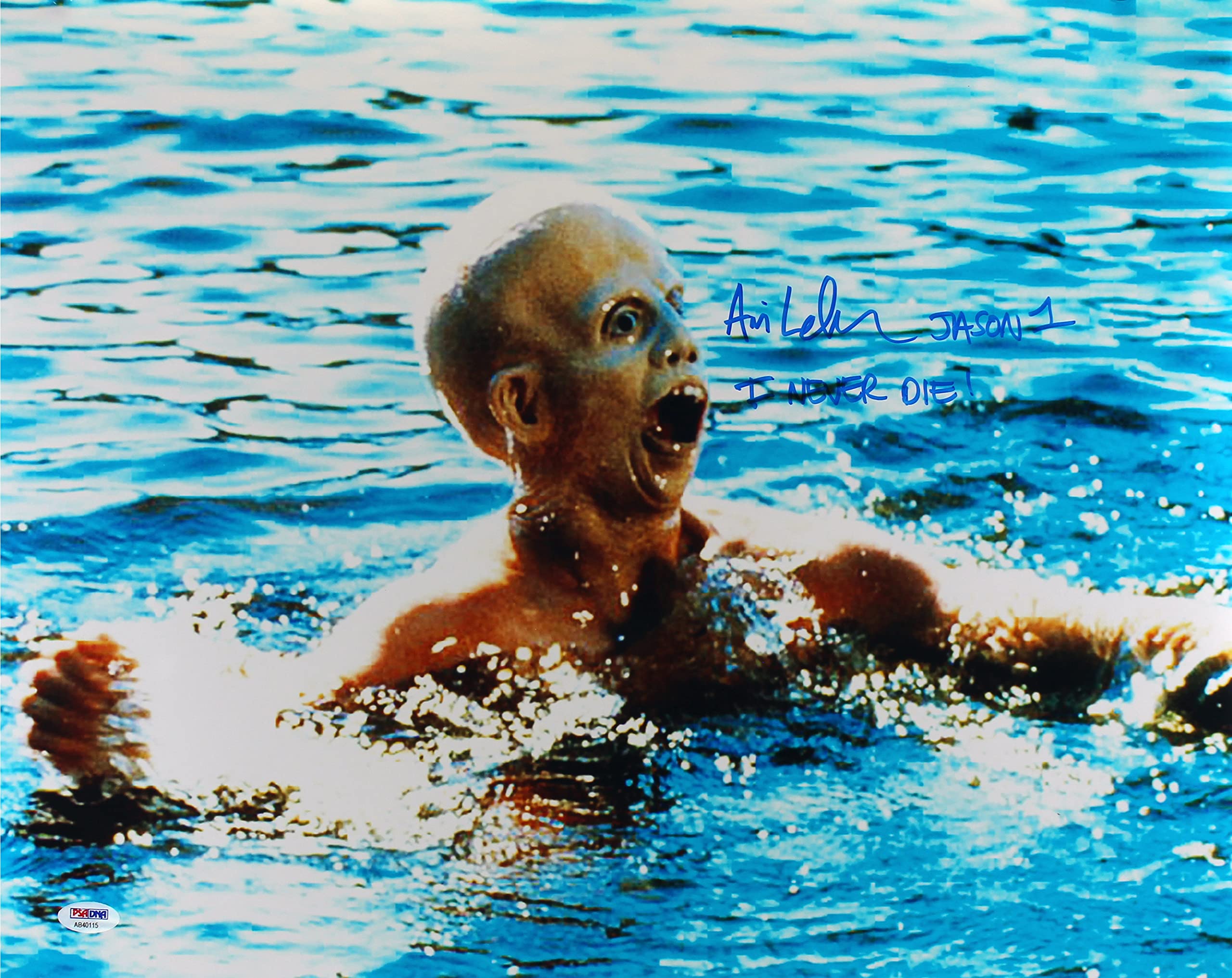 Ari Lehman Friday The 13th I Never Die! Jason 1 Signed 16x20 Photo PSA #AB40115