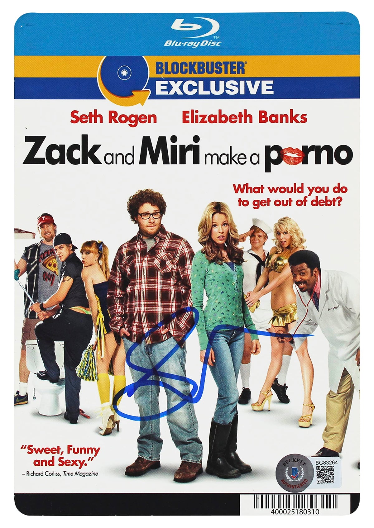 Seth Rogen Zack & Miri Make A Porno Authentic Signed DVD Cover BAS #BG83264