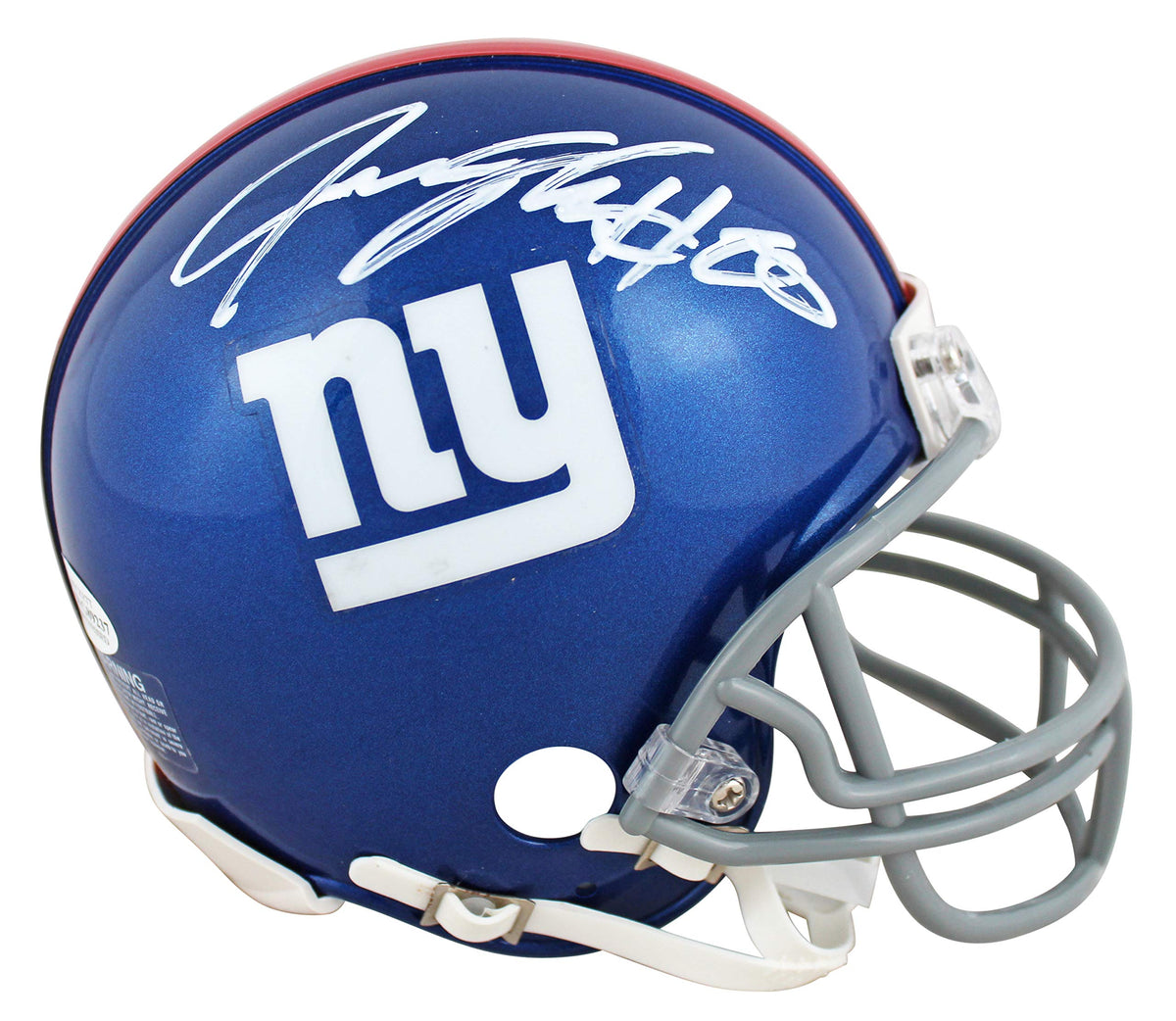 Giants Jeremy Shockey Authentic Signed Blue Rep Mini Helmet BAS Witnessed