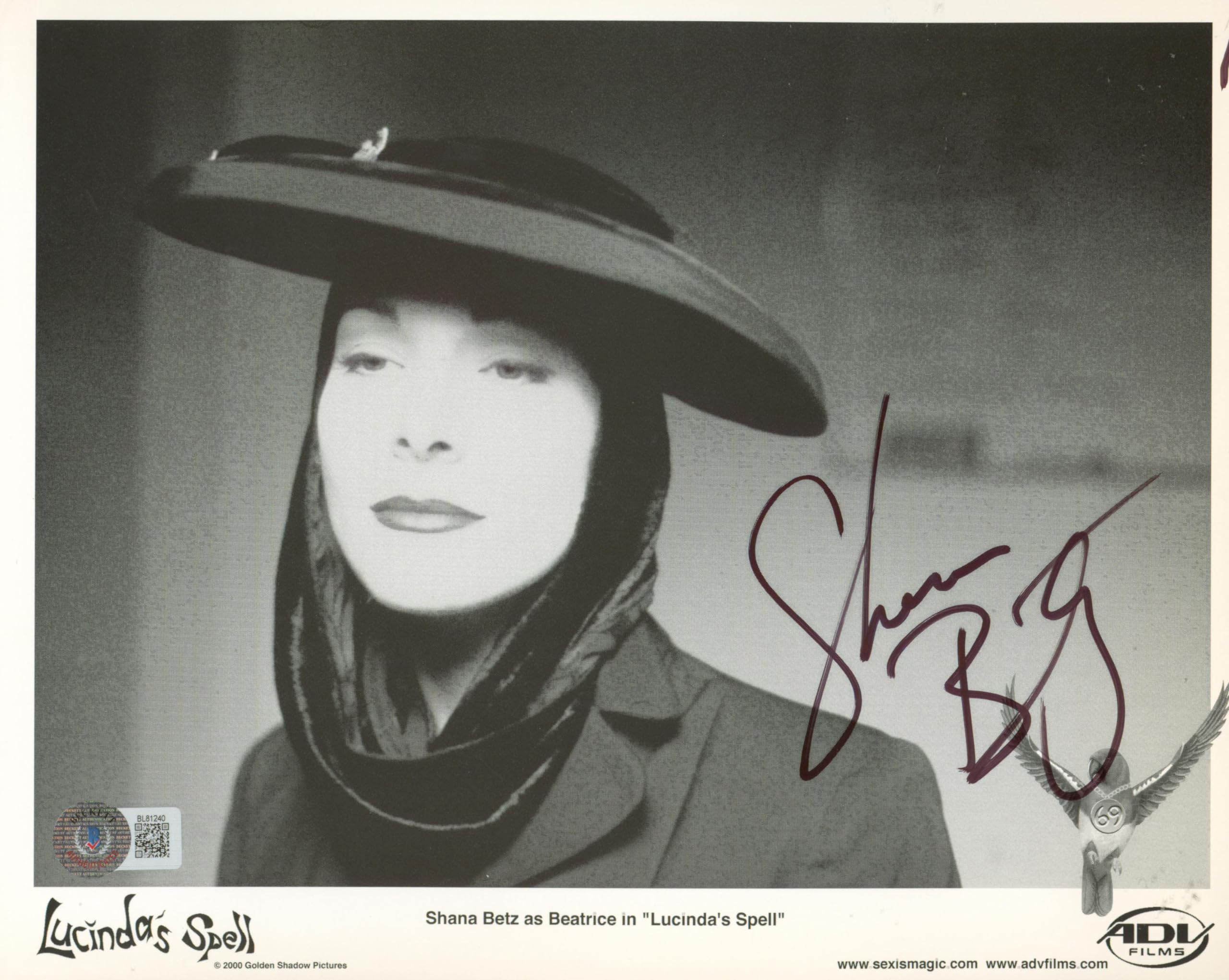 Shana Betz Lucinda's Spell Authentic Signed 8x10 Photo Autographed BAS #BL81240
