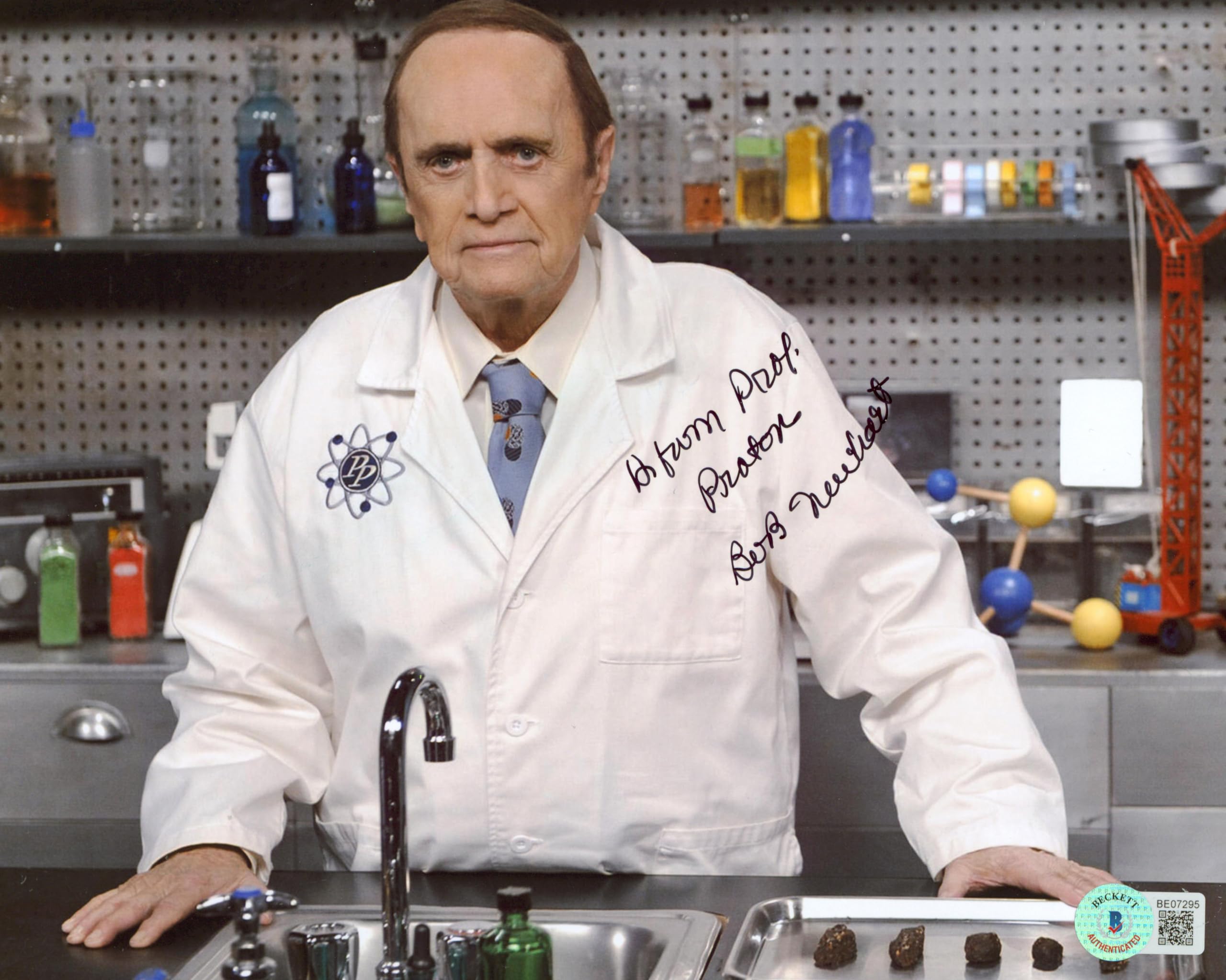 Bob Newhart Big Bang Theory "From Prof. Proton" Signed 8x10 Photo BAS #BE07295