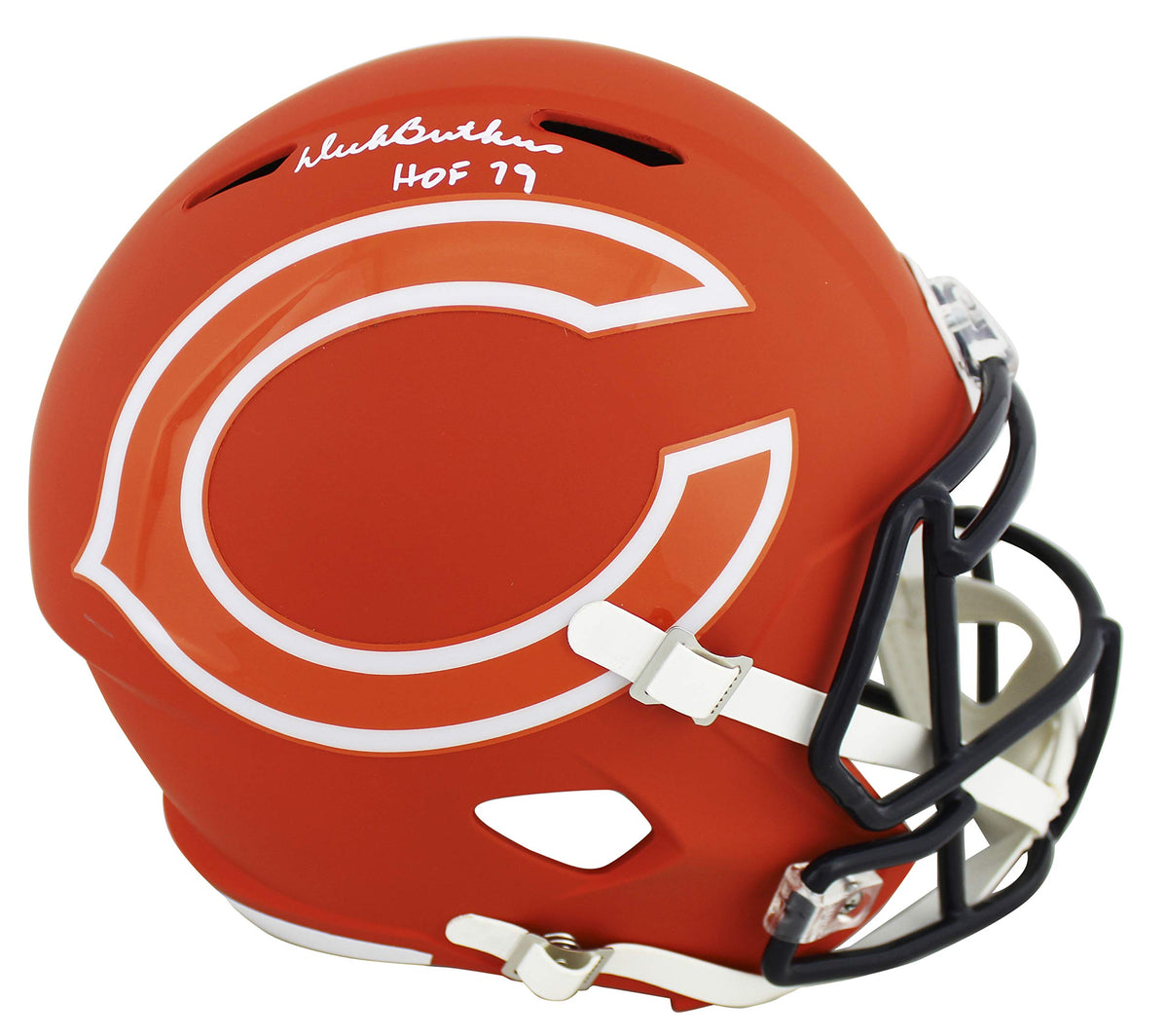 Bears Dick Butkus "HOF 79" Signed Amp Full Size Speed Rep Helmet JSA Witness