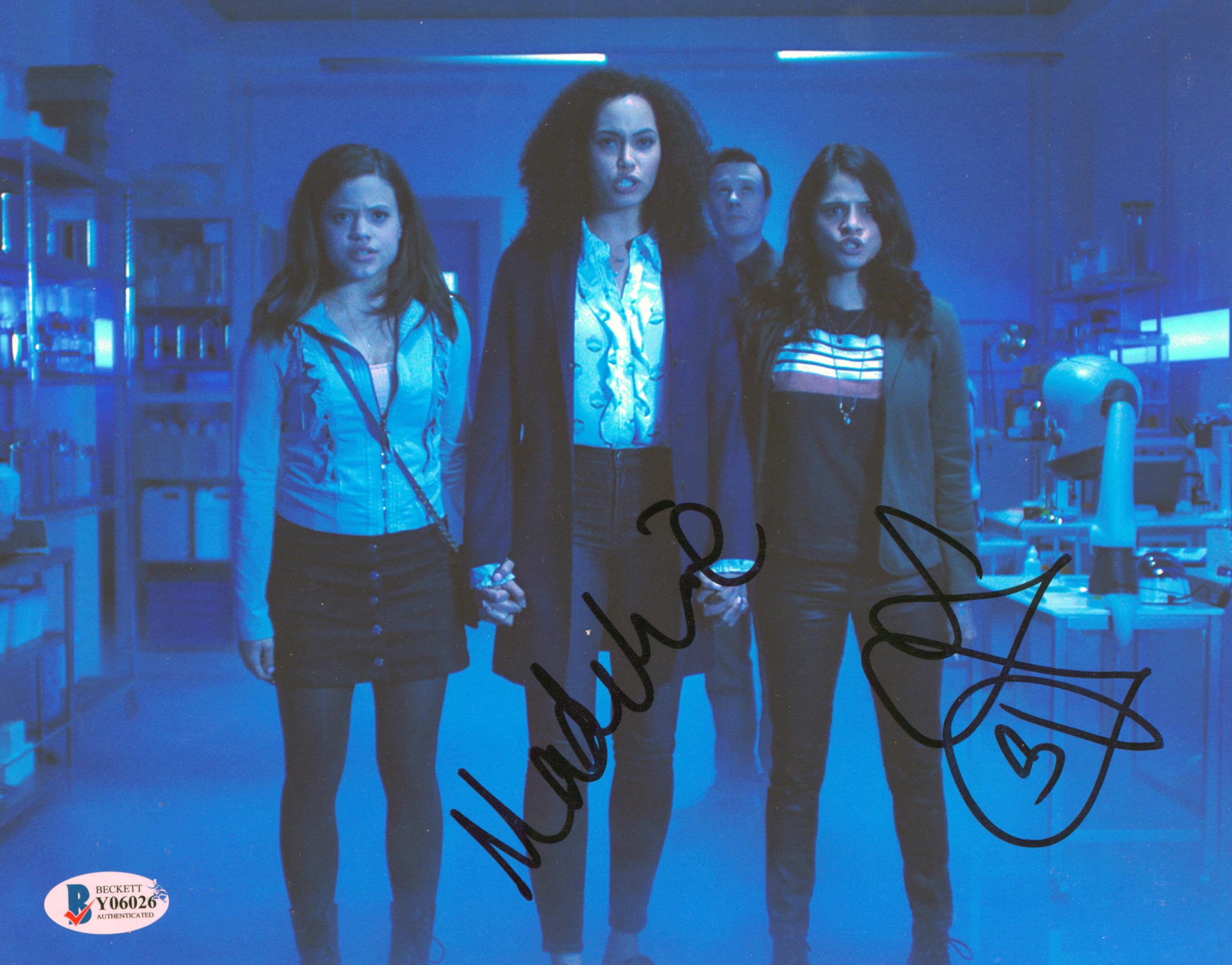 Sarah Jeffery & Madeleine Mantock Charmed Signed 8x10 Photo BAS #Y06026
