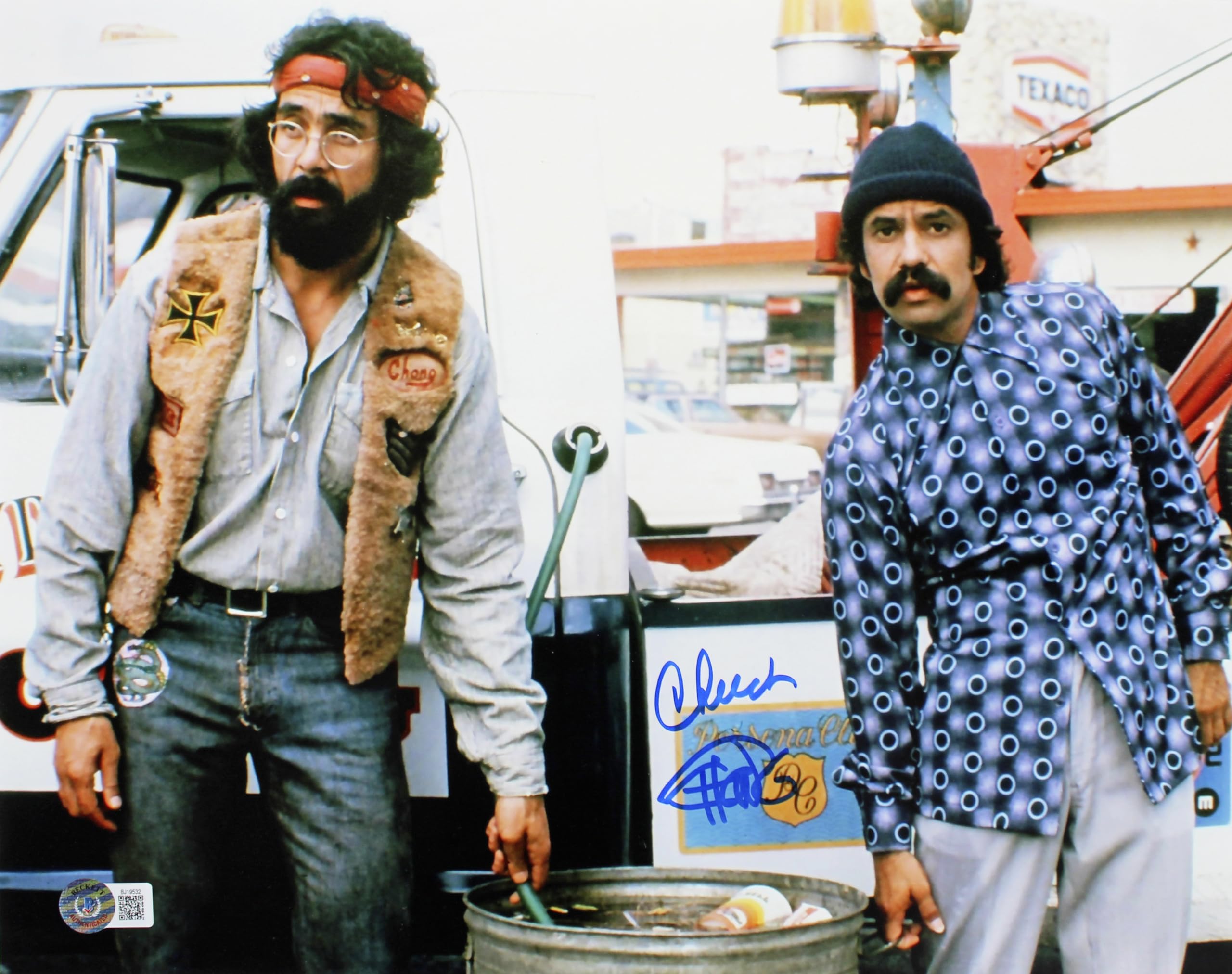 Cheech Marin & Tommy Chong Up in Smoke Signed 11x14 Horizontal Keg Photo BAS