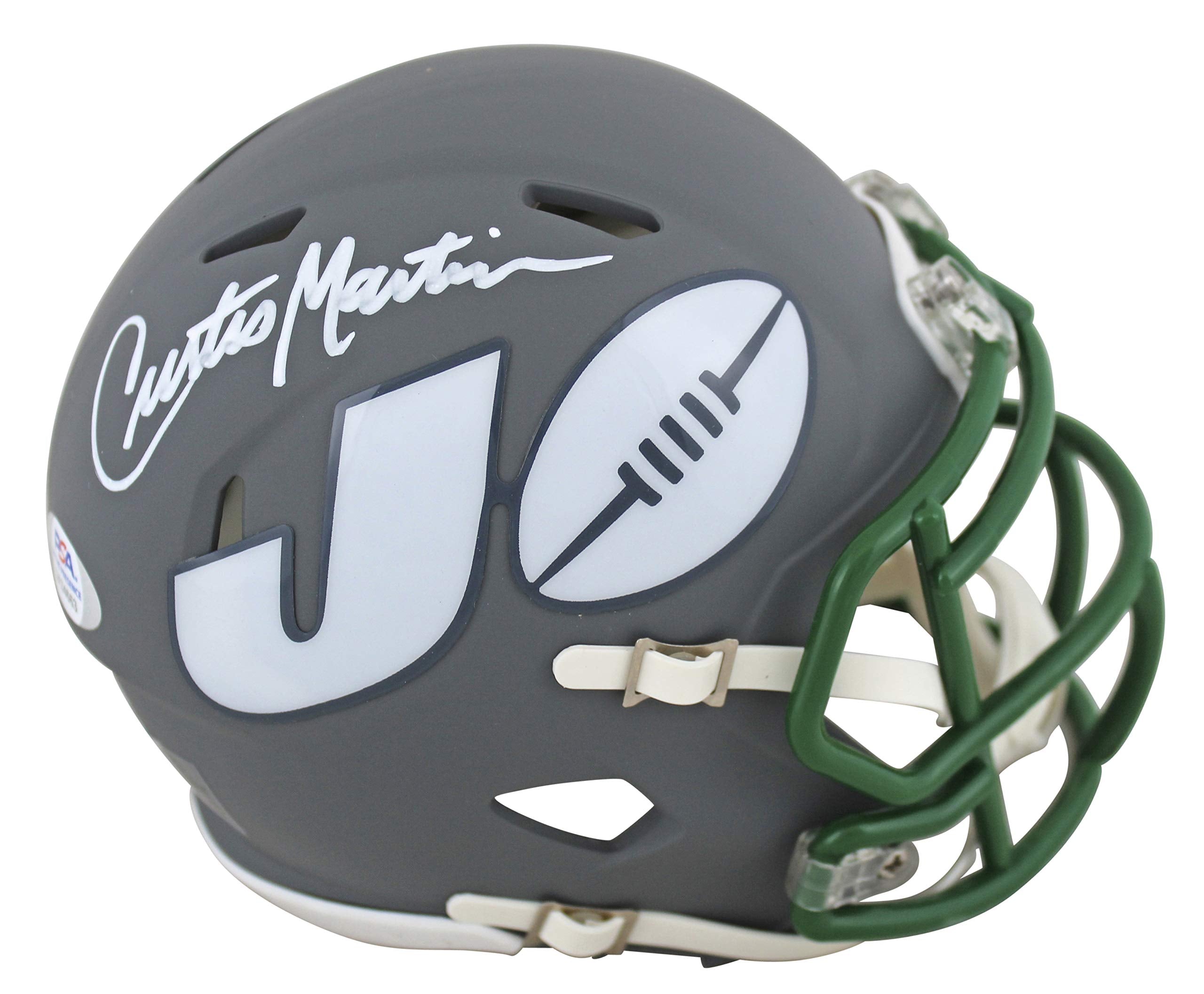 Jets Curtis Martin Authentic Signed AMP Speed Mini Helmet PSA/DNA Itp