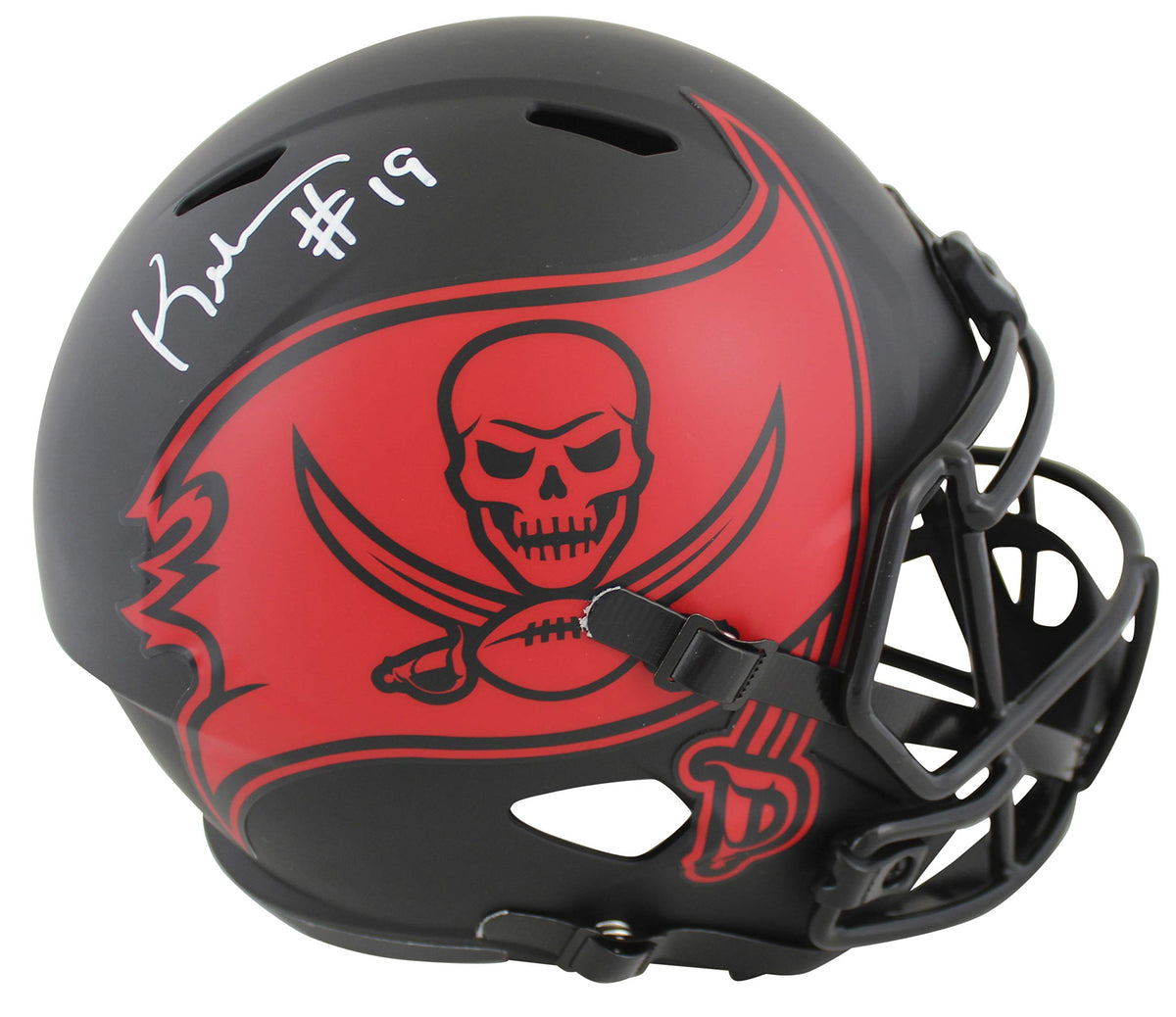 Buccaneers Keyshawn Johnson Signed Eclipse Full Size Speed Rep Helmet JSA Wit