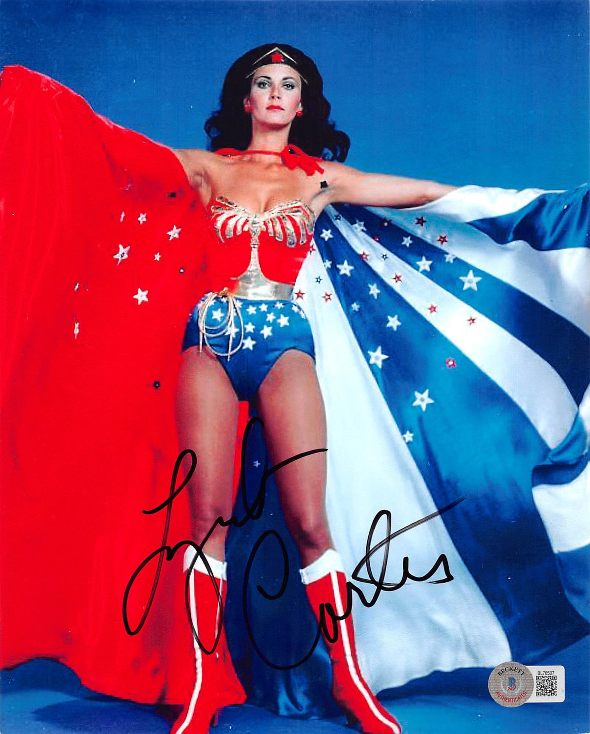 Lynda Carter Wonder Woman Authentic Signed 8x10 Photo Autographed BAS #BL76507