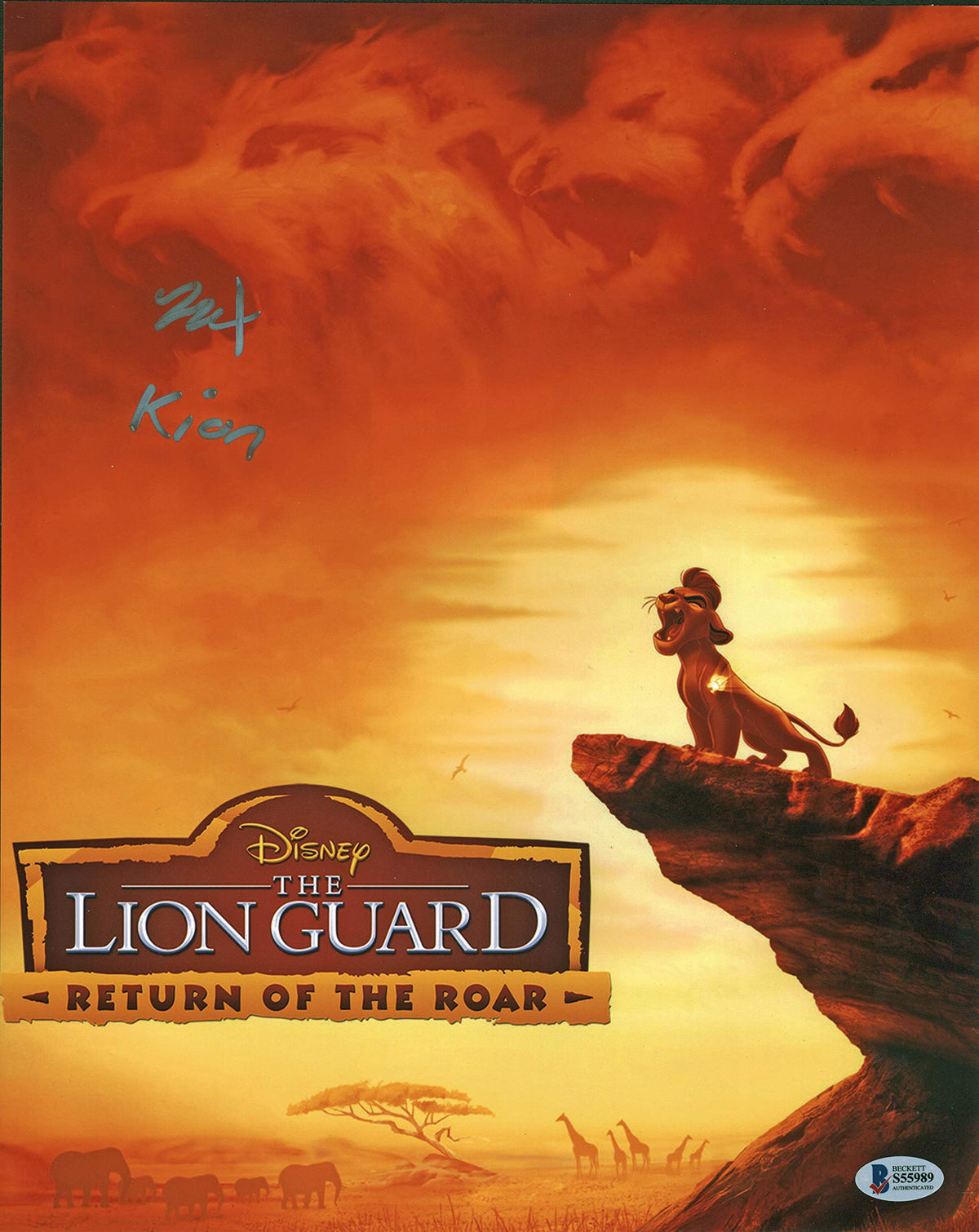 Max Charles The Lion Guard Return Of The Roar Signed 11x14 Photo BAS #S55989