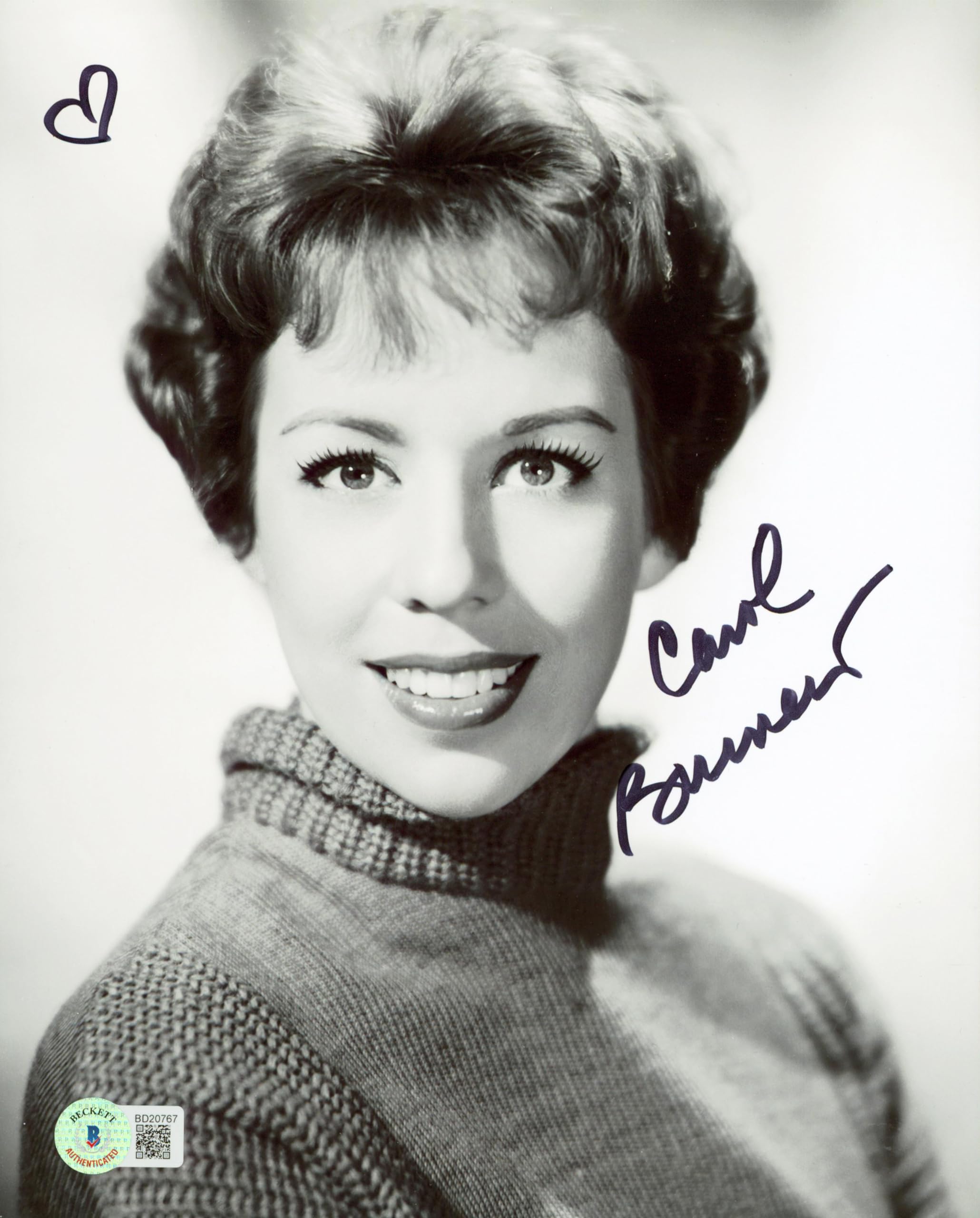 Carol Burnett Authentic Signed 8x10 Photo Autographed BAS #BD20767