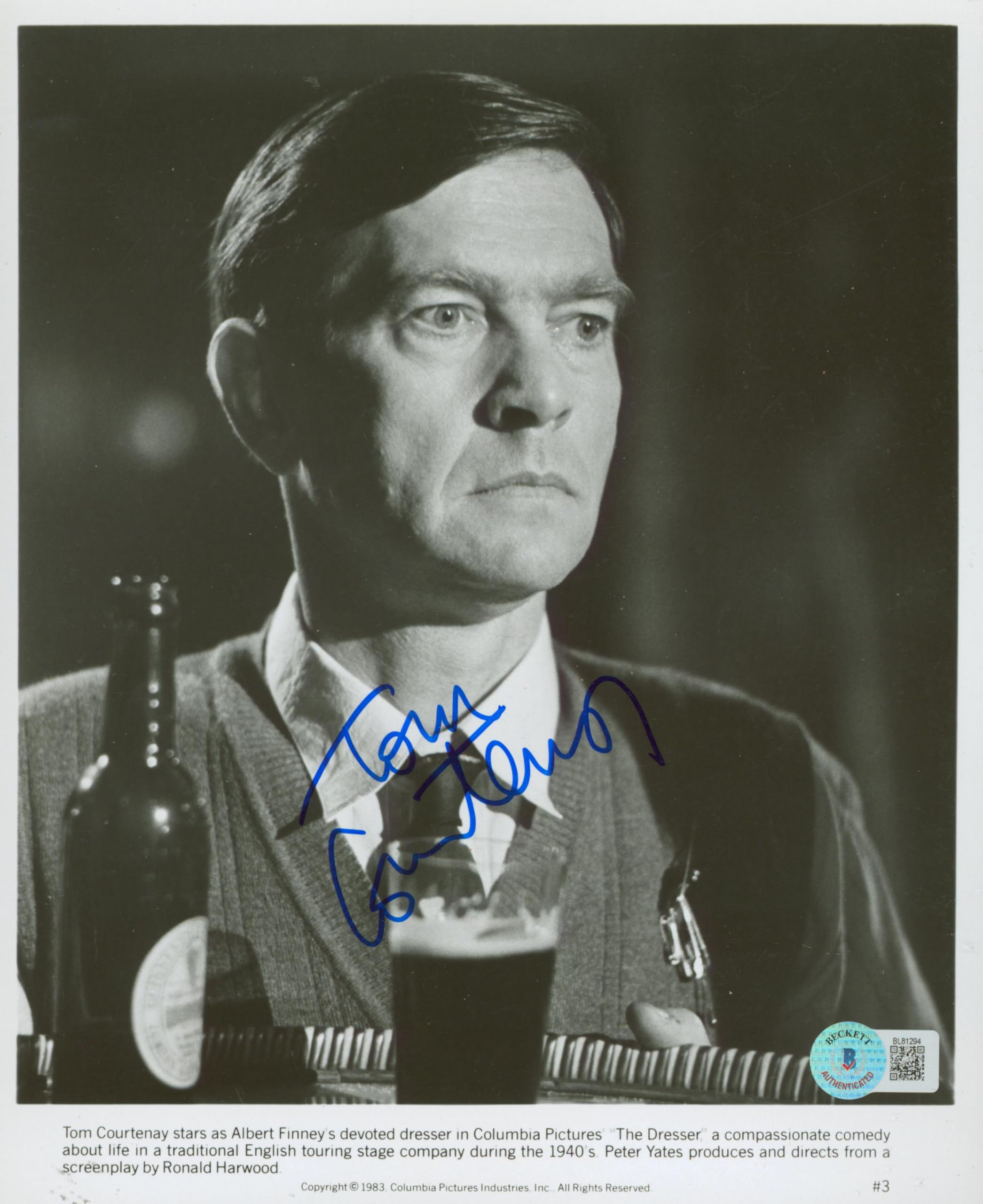 Tom Courtenay The Dresser Authentic Signed 8x10 Photo Autographed BAS #BL81294