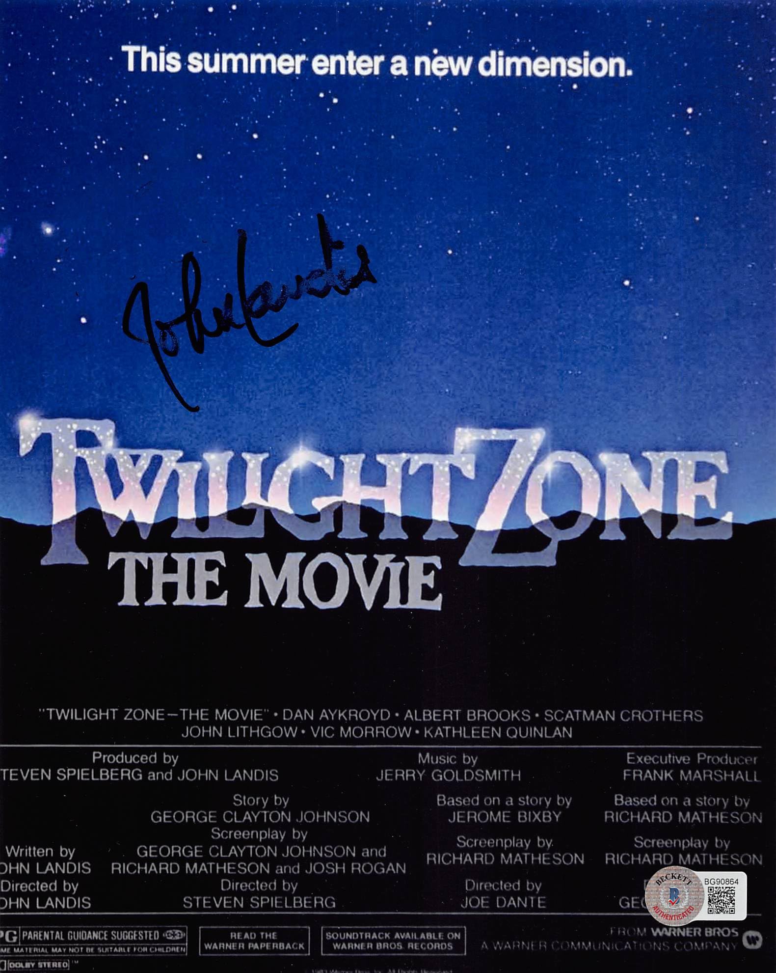 John Landis The Twilight Zone Authentic Signed 8x10 Photo BAS #BG90864