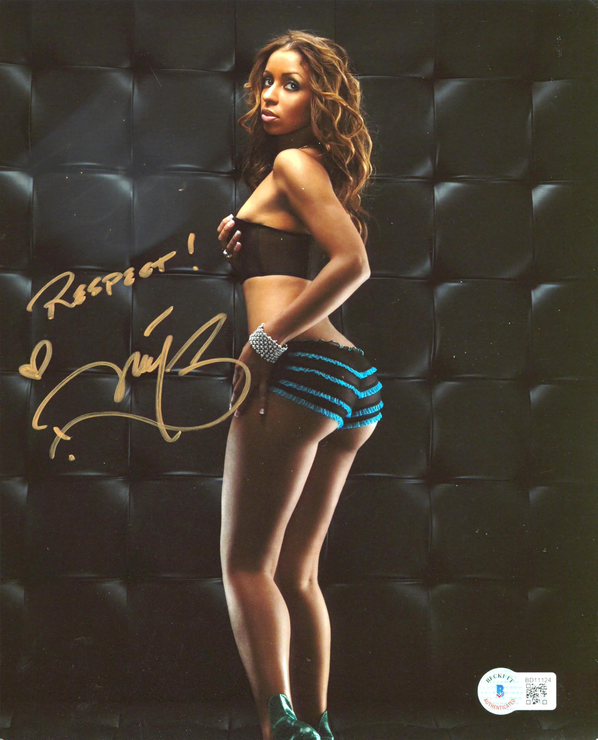 Mya Harrison "Respect!" Authentic Signed 8x10 Sexy Photo BAS #BD11124