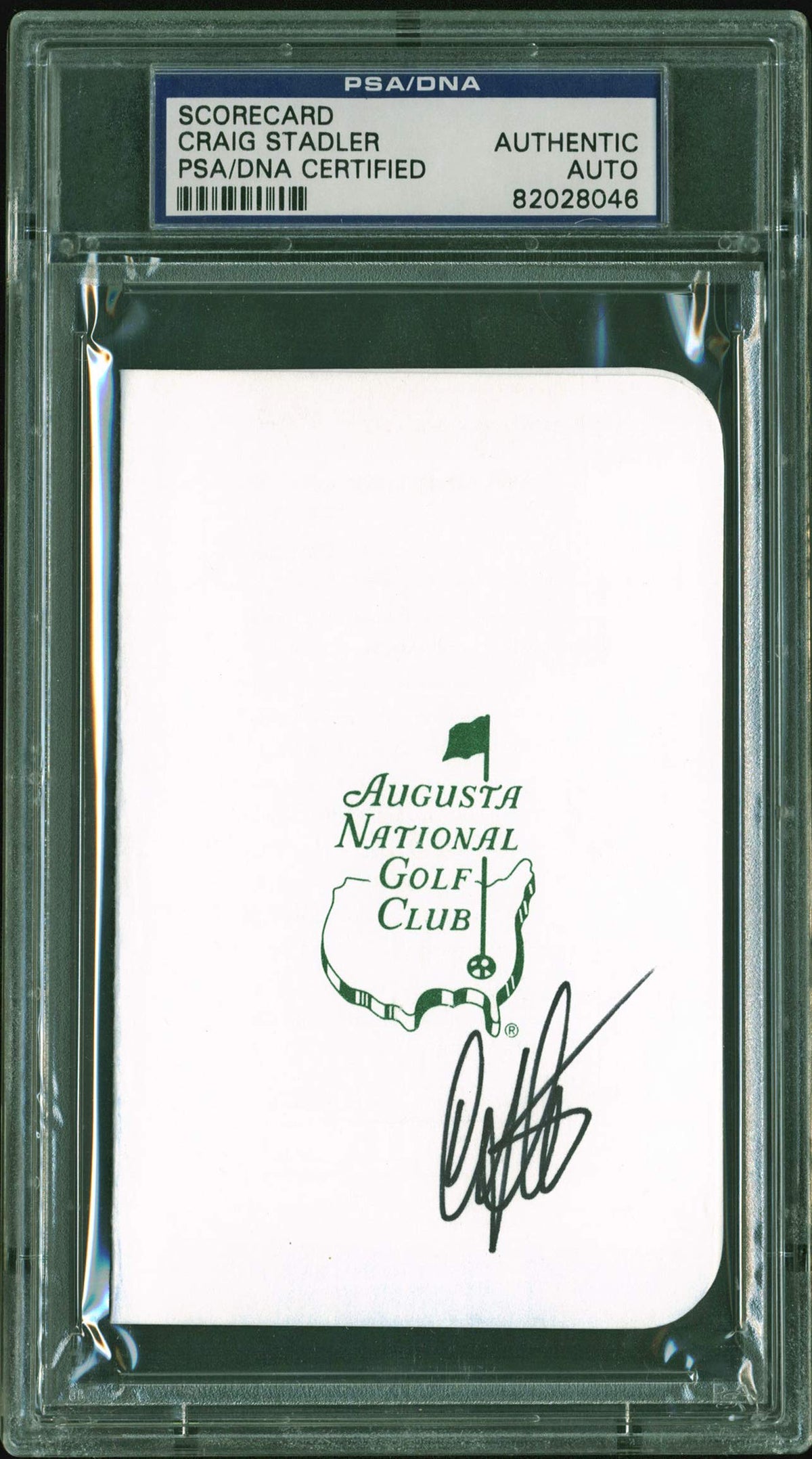 Craig Stadler Signed Augusta National Golf Club Scorecard PSA/DNA Slabbed 2