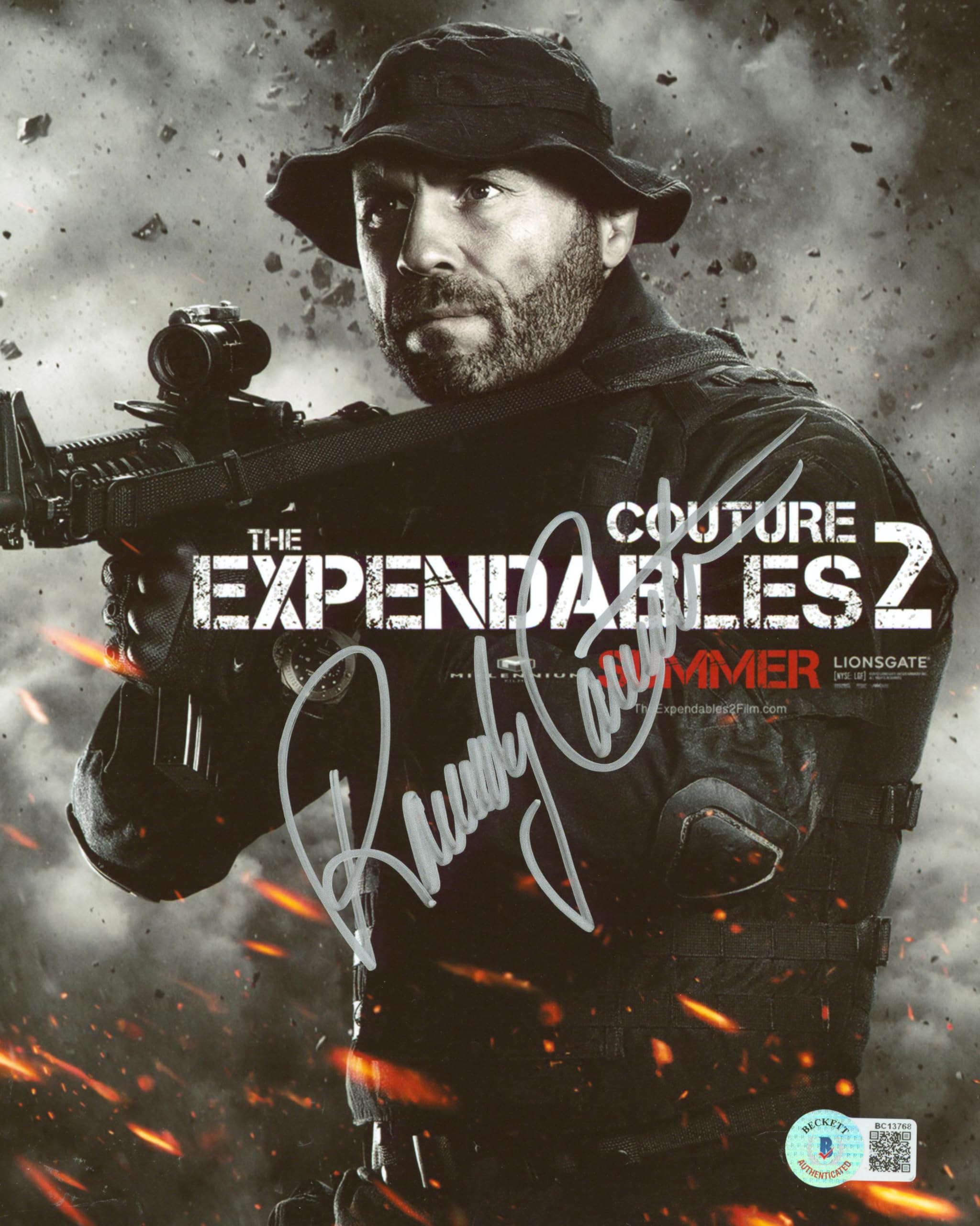 Randy Couture The Expendables 2 Authentic Signed 8x10 Photo BAS #BC13768