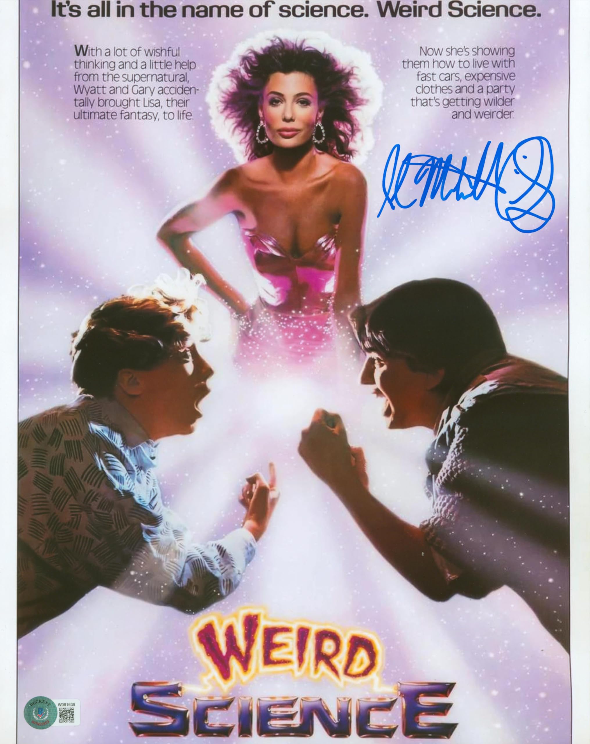 Ilan Mitchell-Smith Weird Science Signed 11x14 Vertical Photo BAS Witnessed 2