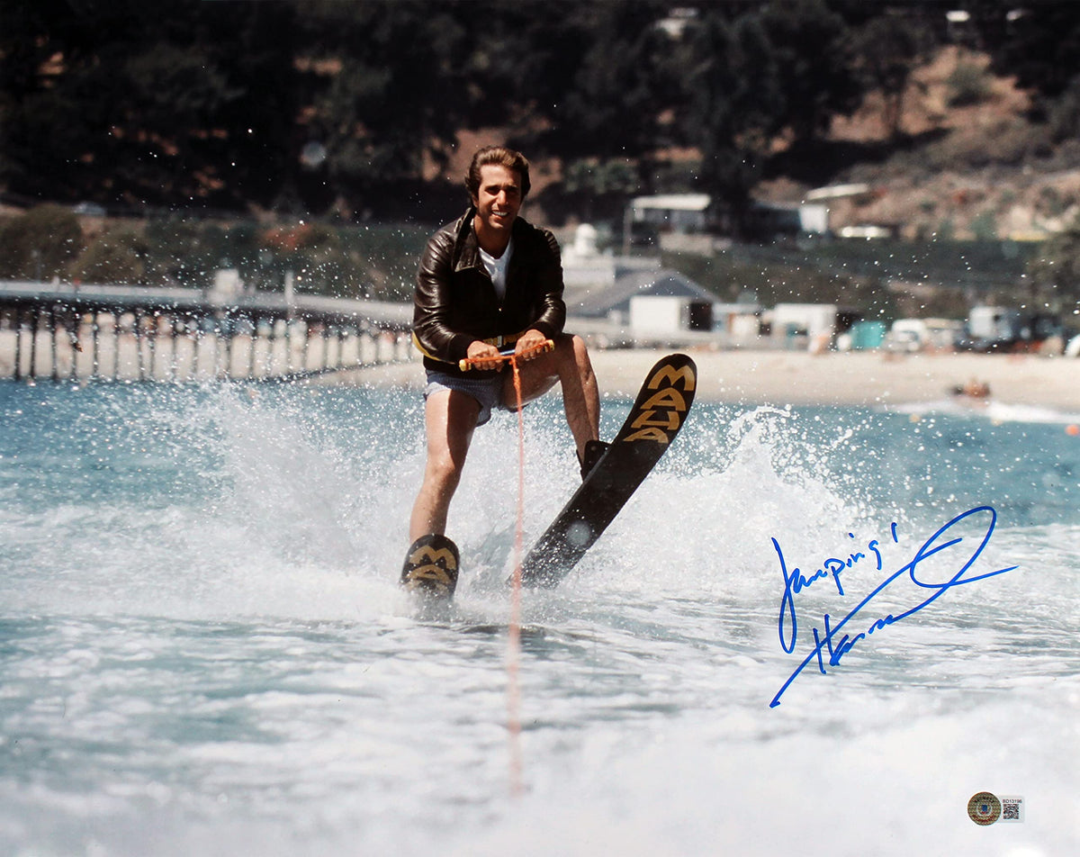 Henry Winkler Happy Days "Jumping" Signed 16x20 Horizontal Photo BAS #BD13196