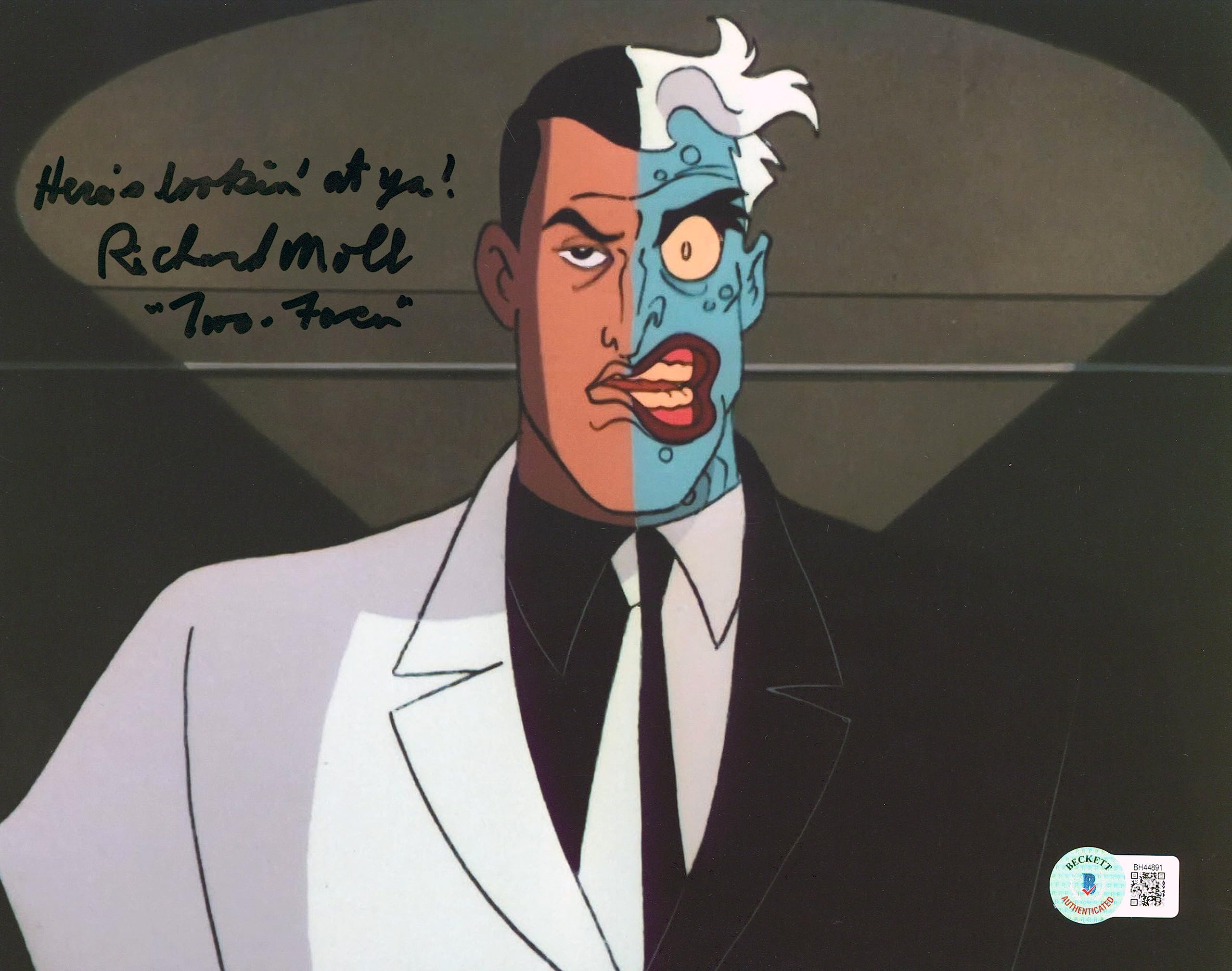 Richard Moll Batman The Animated Series Authentic Signed 8x10 Photo BAS #BH44891