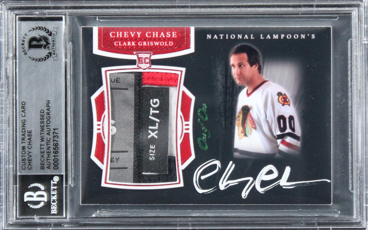 Chevy Chase Christmas Vacation Signed Relic Card One of One BAS Slab #16567371