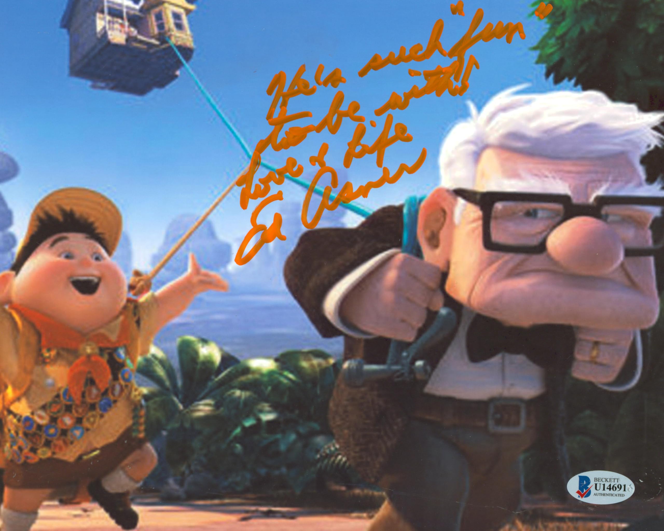 Ed Asner Up "He's Such 'Fun' To Be With!" Signed 8x10 Photo BAS #U14691