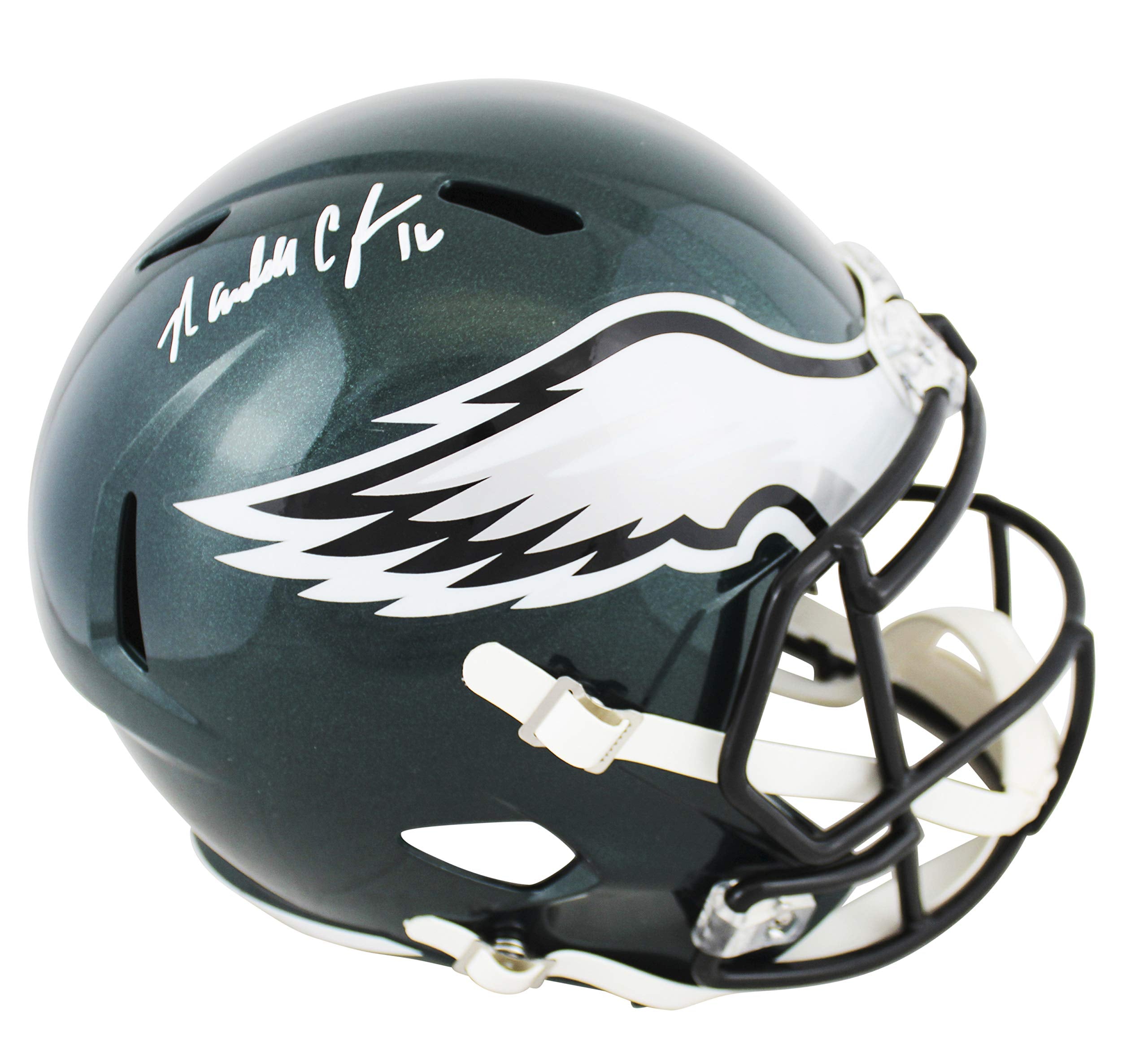 Eagles Randall Cunningham Signed Full Size Speed Rep Helmet BAS Witnessed