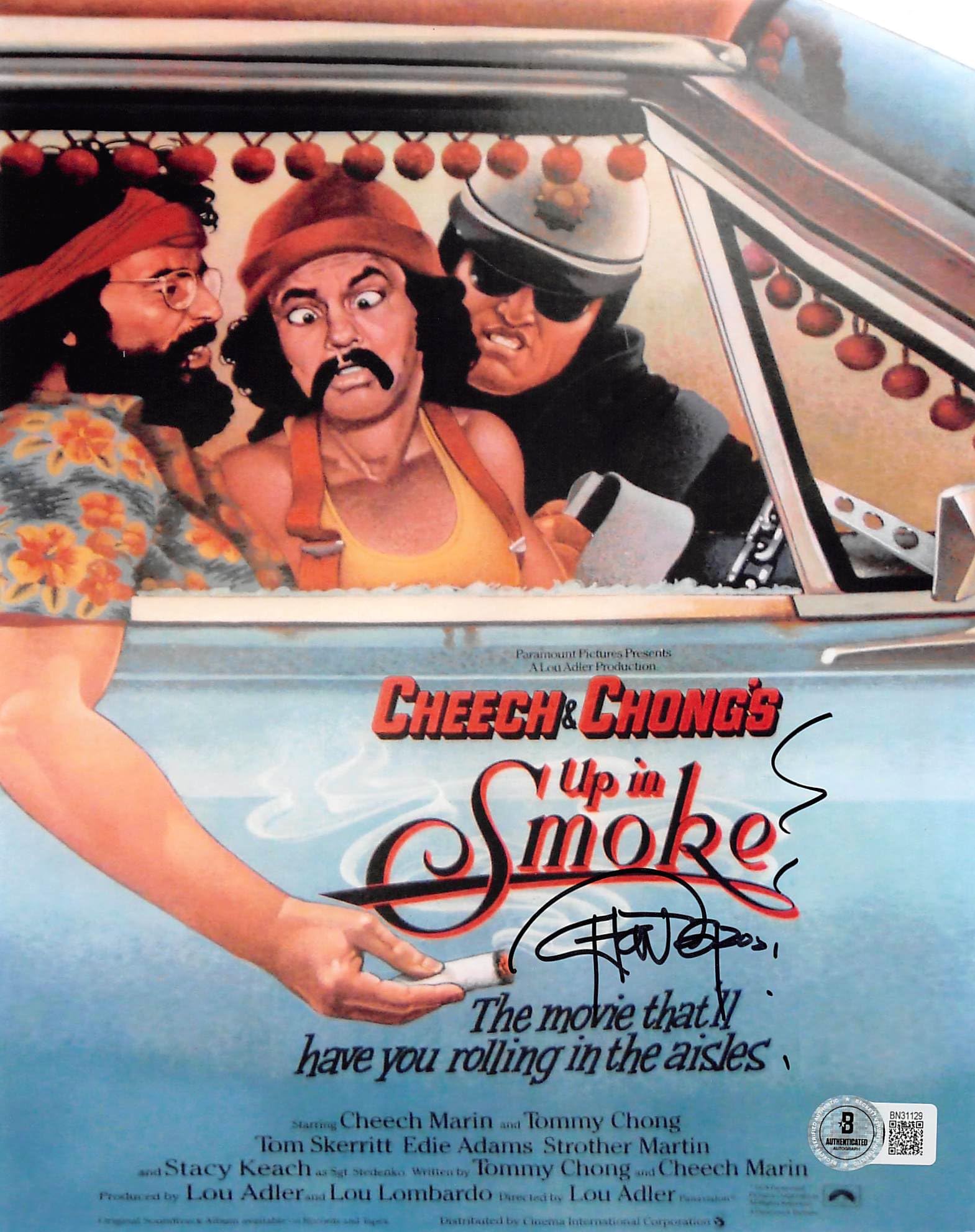 Tommy Chong Cheech & Chong's Up In Smoke Signed 8x10 Vertical Photo BAS 2
