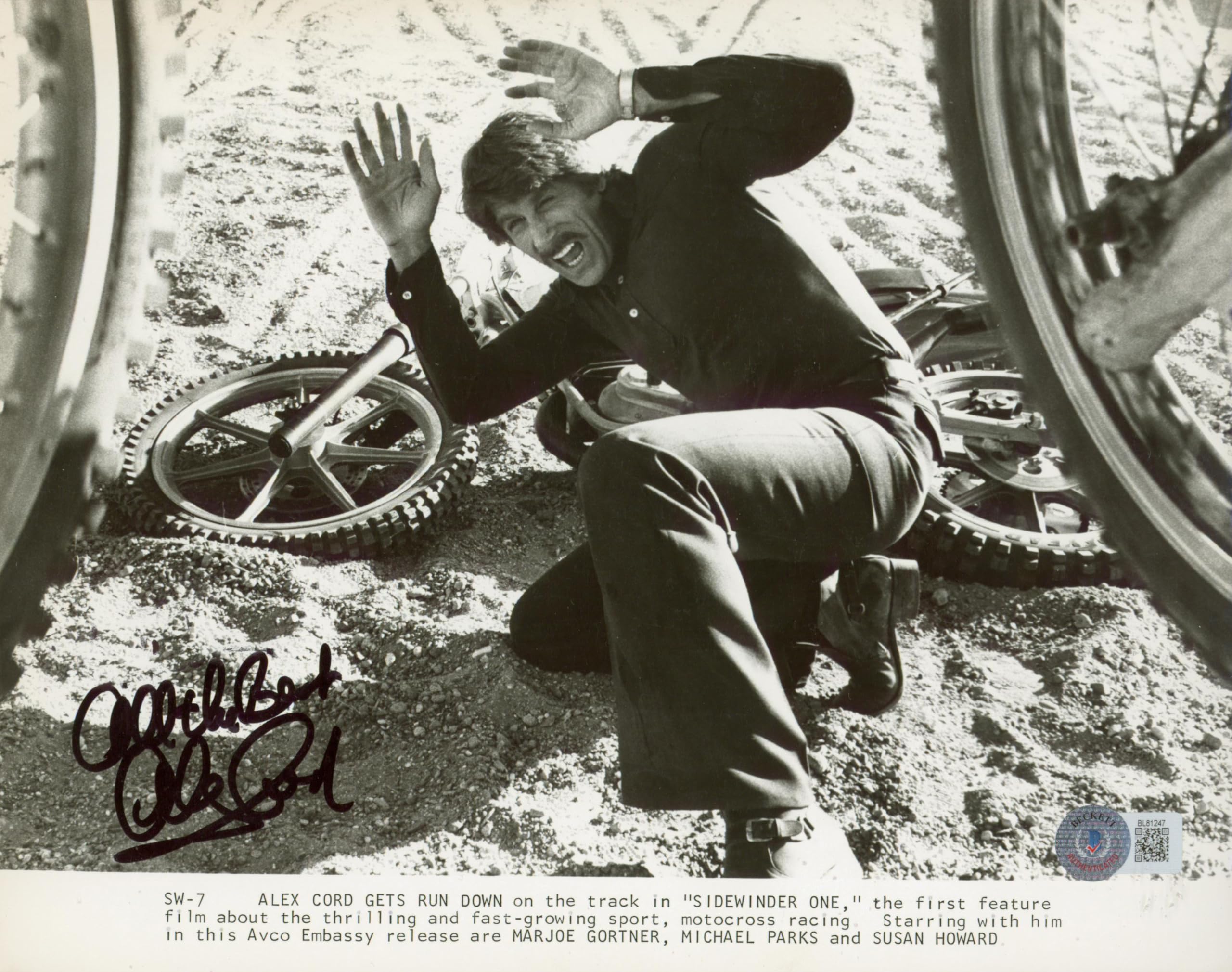 Alex Cord Sidewinder 1 "All The Best" Authentic Signed 8x10 Photo BAS #BL81247