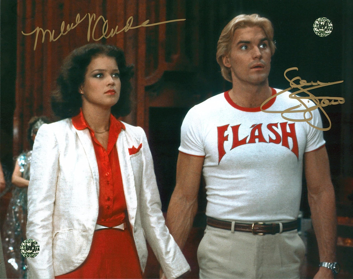 Sam Jones & Melody Anderson Flash Gordon Signed 8x10 Photo Wizard World #016708