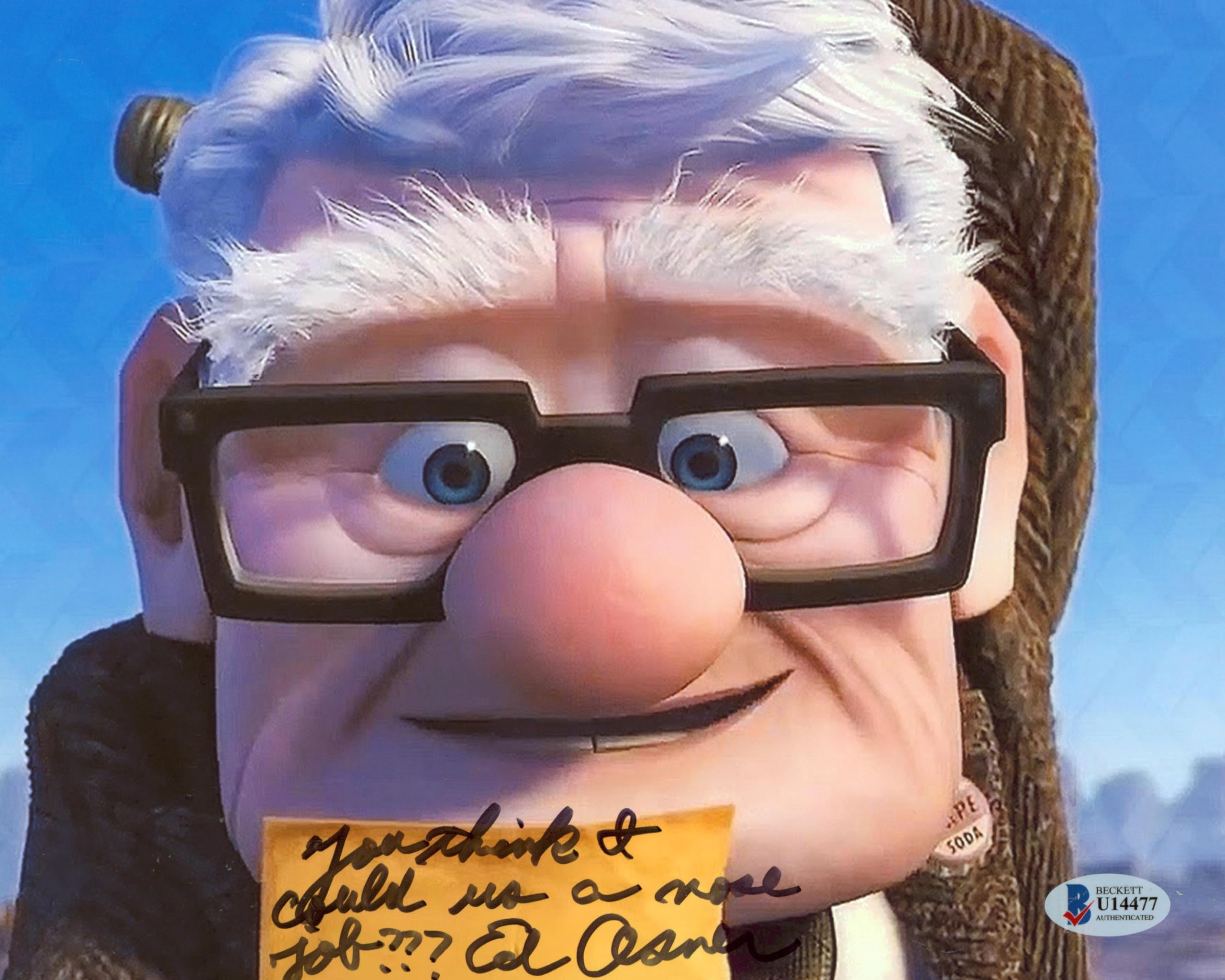 Ed Asner Up "You Think I Could Use A Nose Job?" Signed 8x10 Photo BAS #U14477