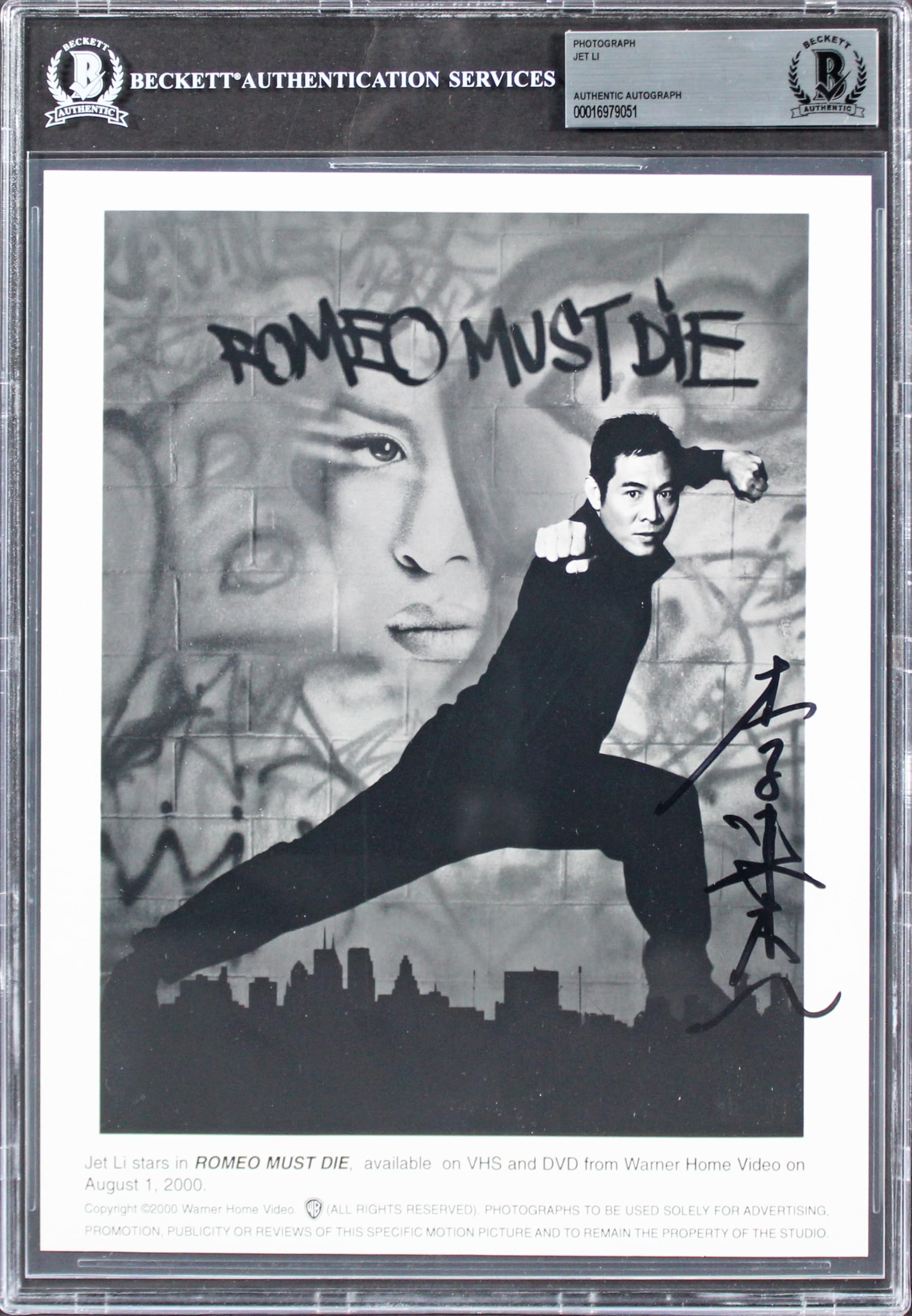 Jet Li Romeo Must Die Authentic Signed 8x10 Photo Autographed BAS Slabbed