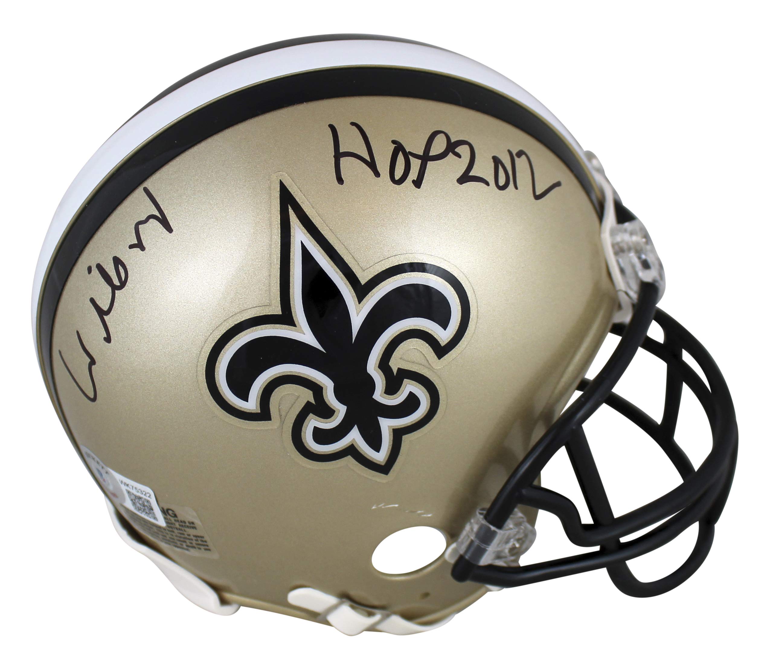 Saints Willie Roaf "HOF 12" Authentic Signed Rep Mini Helmet BAS Witnessed