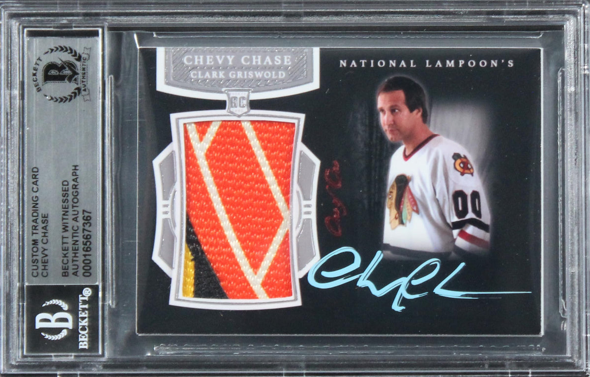 Chevy Chase Christmas Vacation Signed Relic Card One of One BAS Slab #16567367
