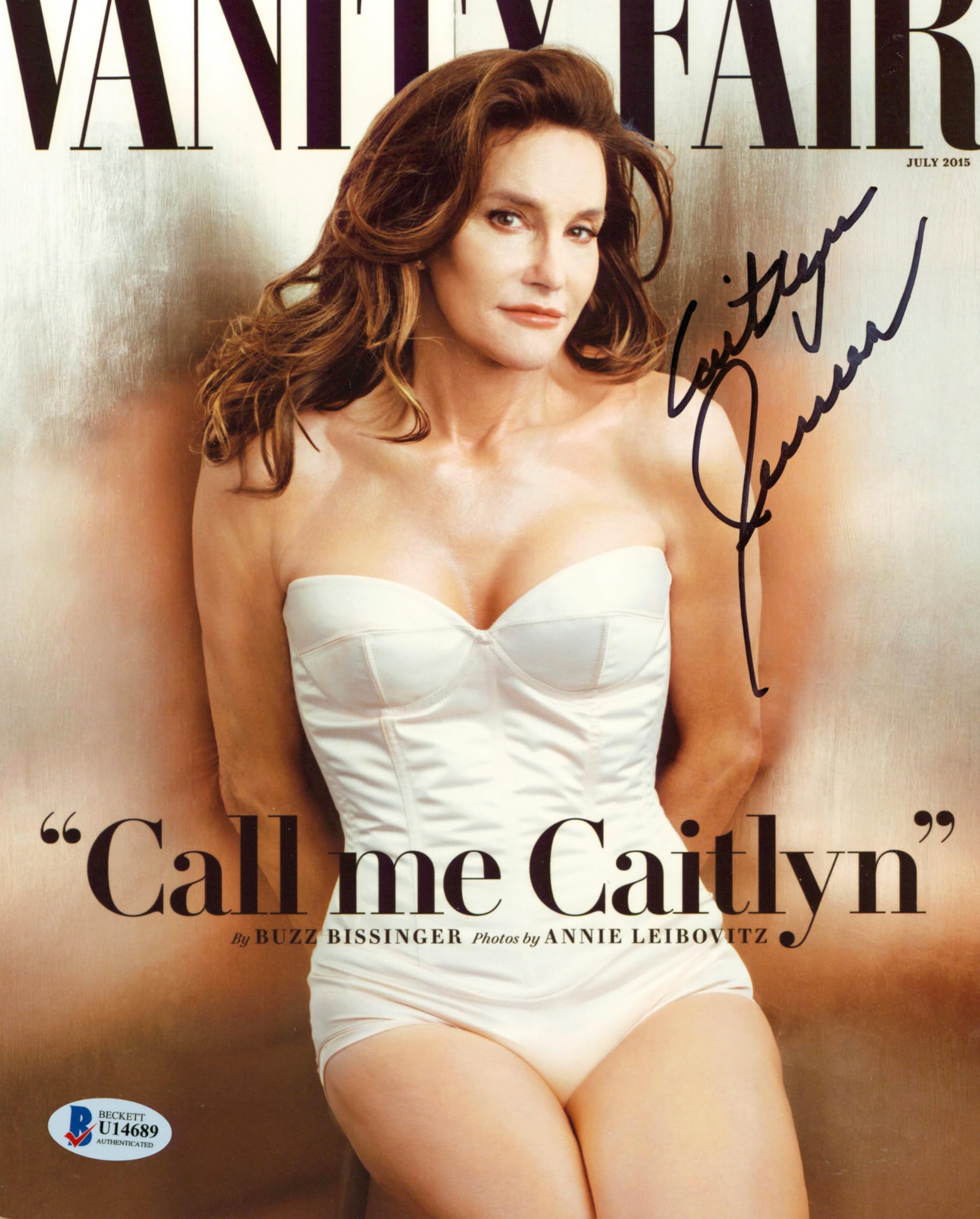 Caitlyn Jenner Vanity Fair Authentic Signed 8x10 Photo Autographed BAS #U14689