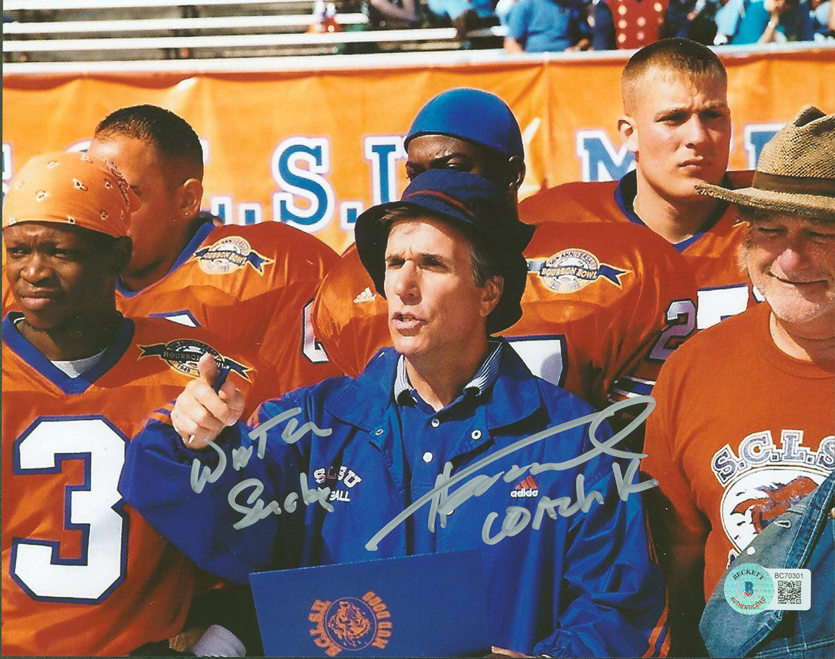 Henry Winkler Waterboy "Water Sucks, Coach K"  Signed 8x10 Photo BAS #BC70301