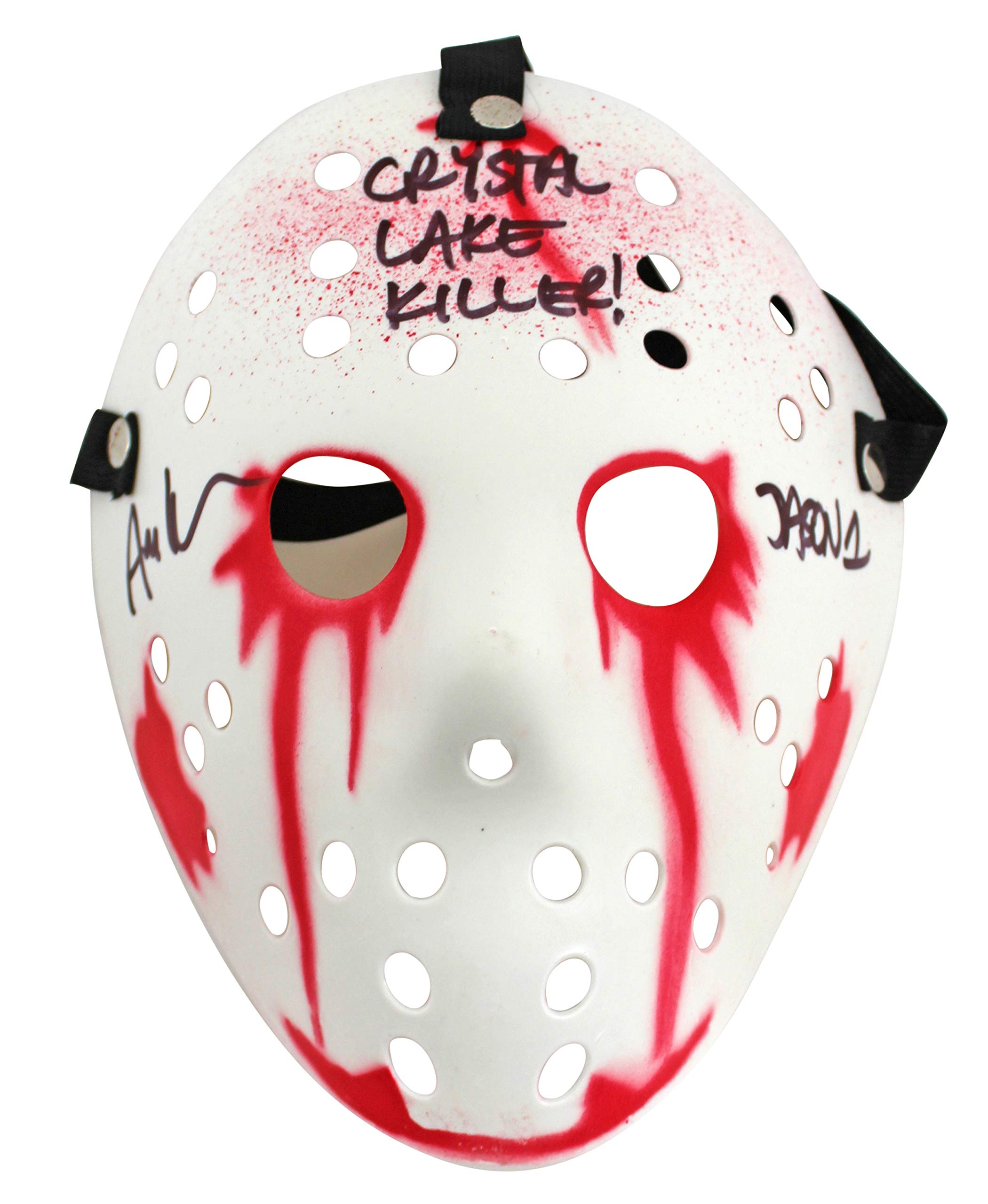 Ari Lehman Friday The 13th "Crystal Lake Killer" Signed White Jason Mask BAS Wit