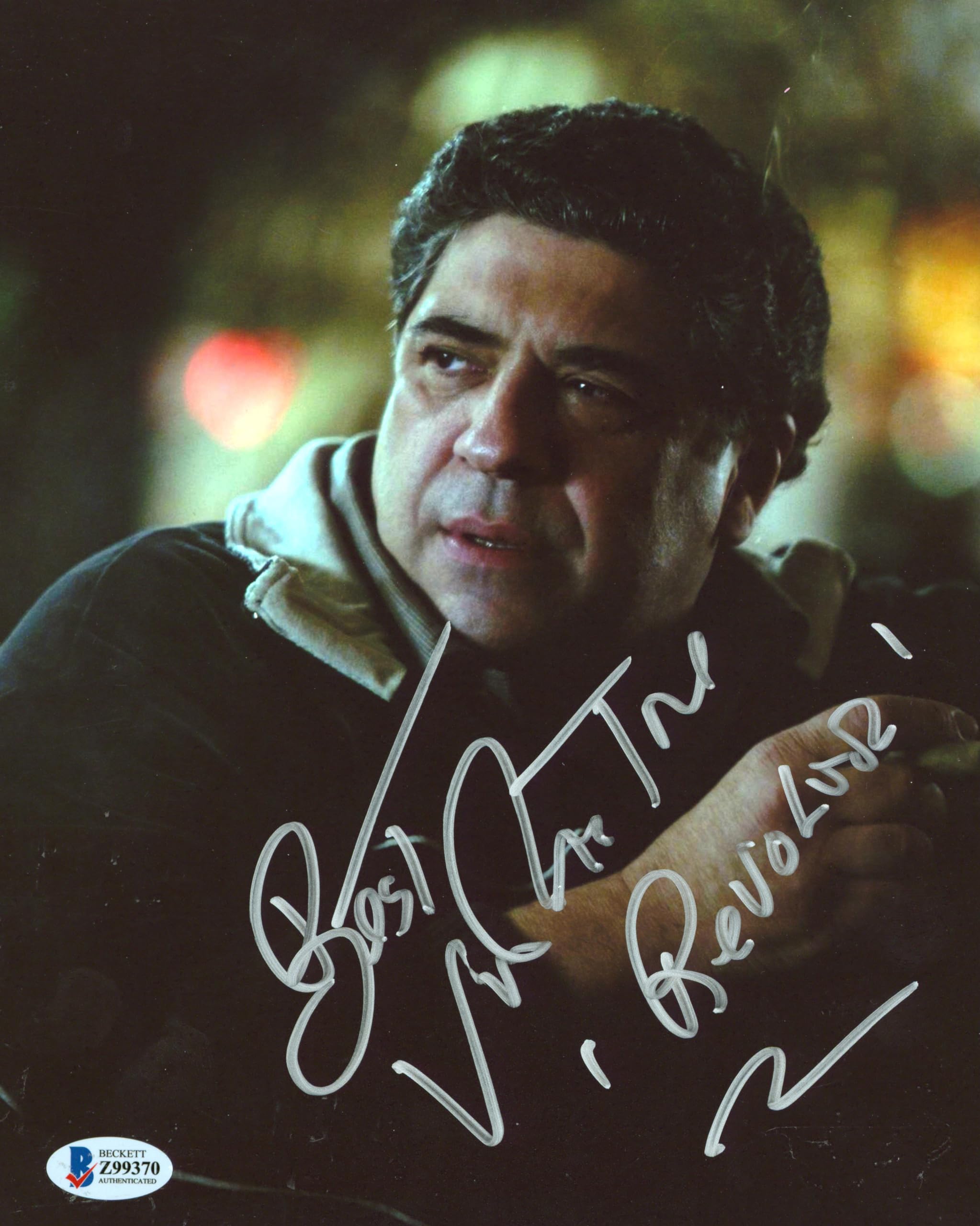 Vincent Pastore The Sopranos "Best, Revolver" Signed 8x10 Photo BAS #Z99370