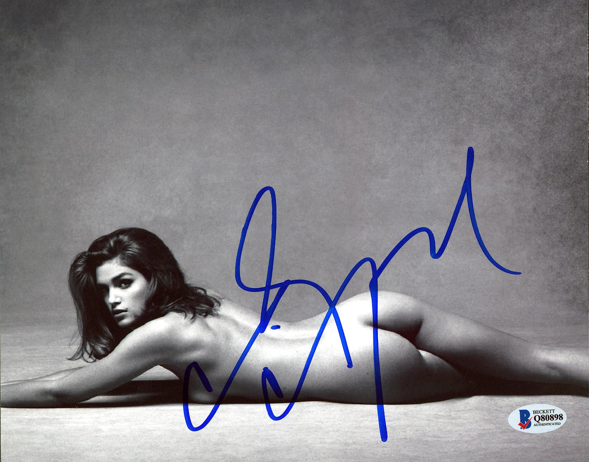 Cindy Crawford Model Authentic Signed 8x10 Sexy Photo Autographed BAS #Q80898