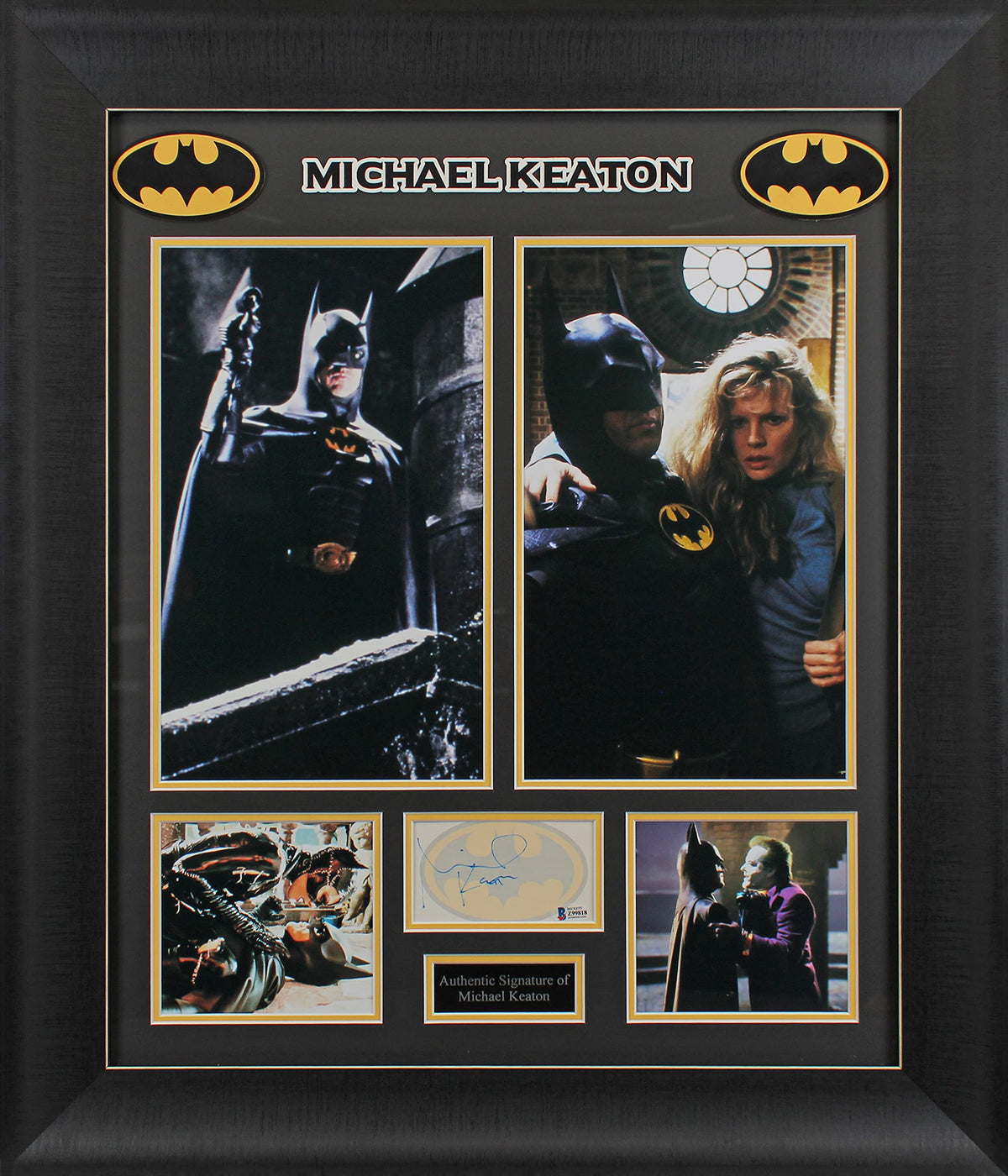 Michael Keaton Batman Authentic Signed & Framed 3x5 Index Card BAS
