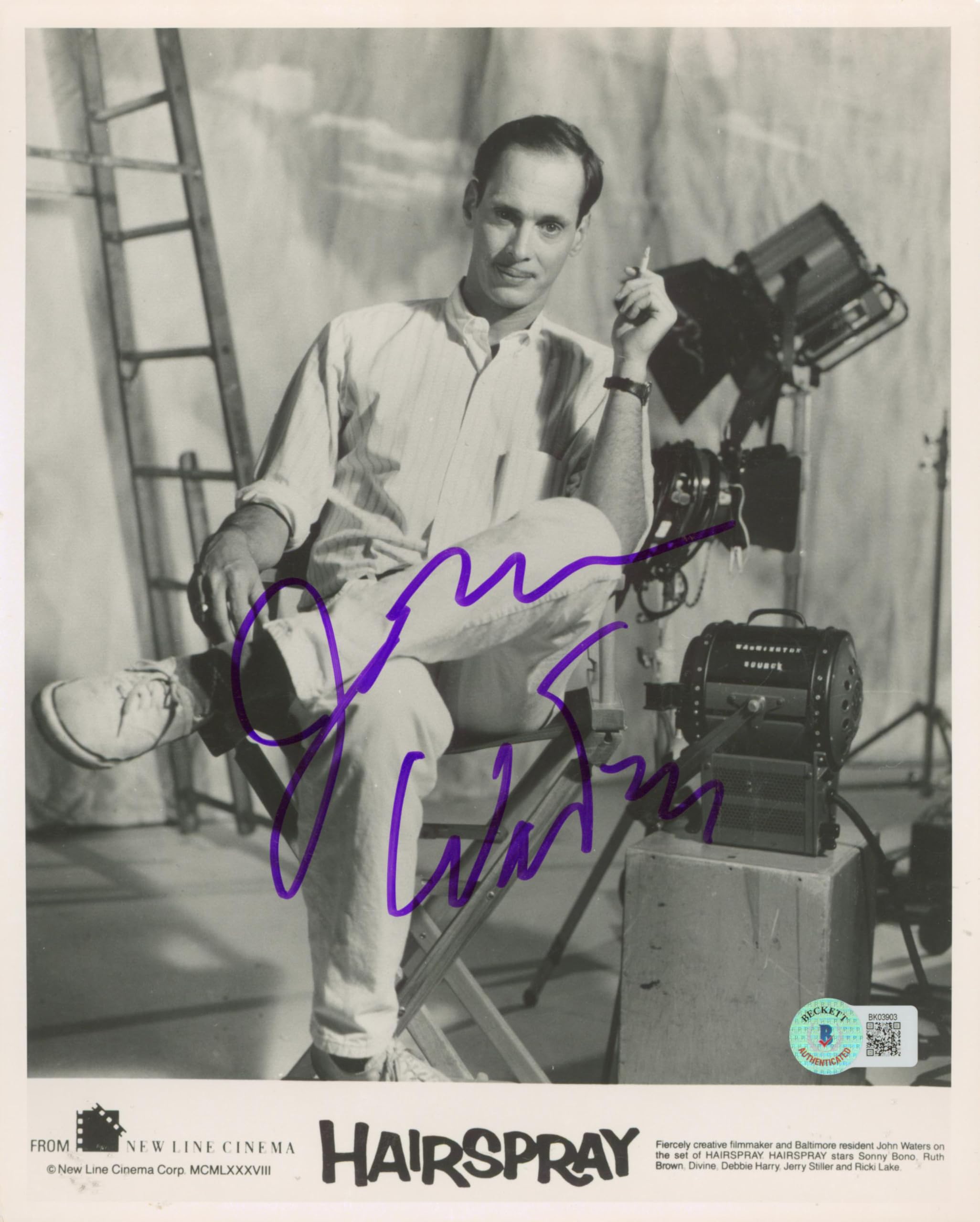 John Waters Hairspray Authentic Signed 8x10 Photo Autographed BAS #BK03903