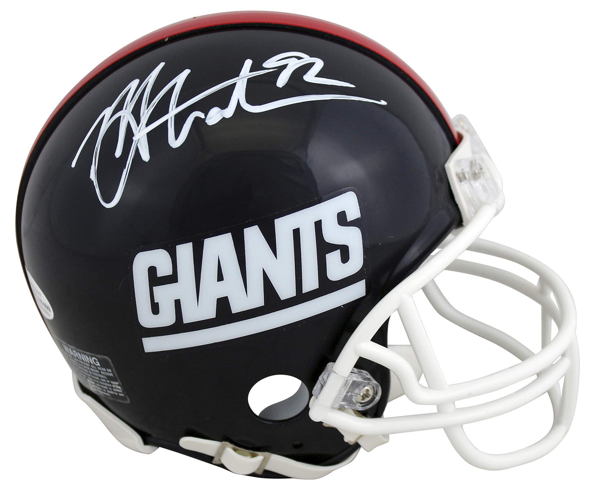 Giants Michael Strahan Authentic Signed 81-99 Throwback Rep Mini Helmet BAS Wit