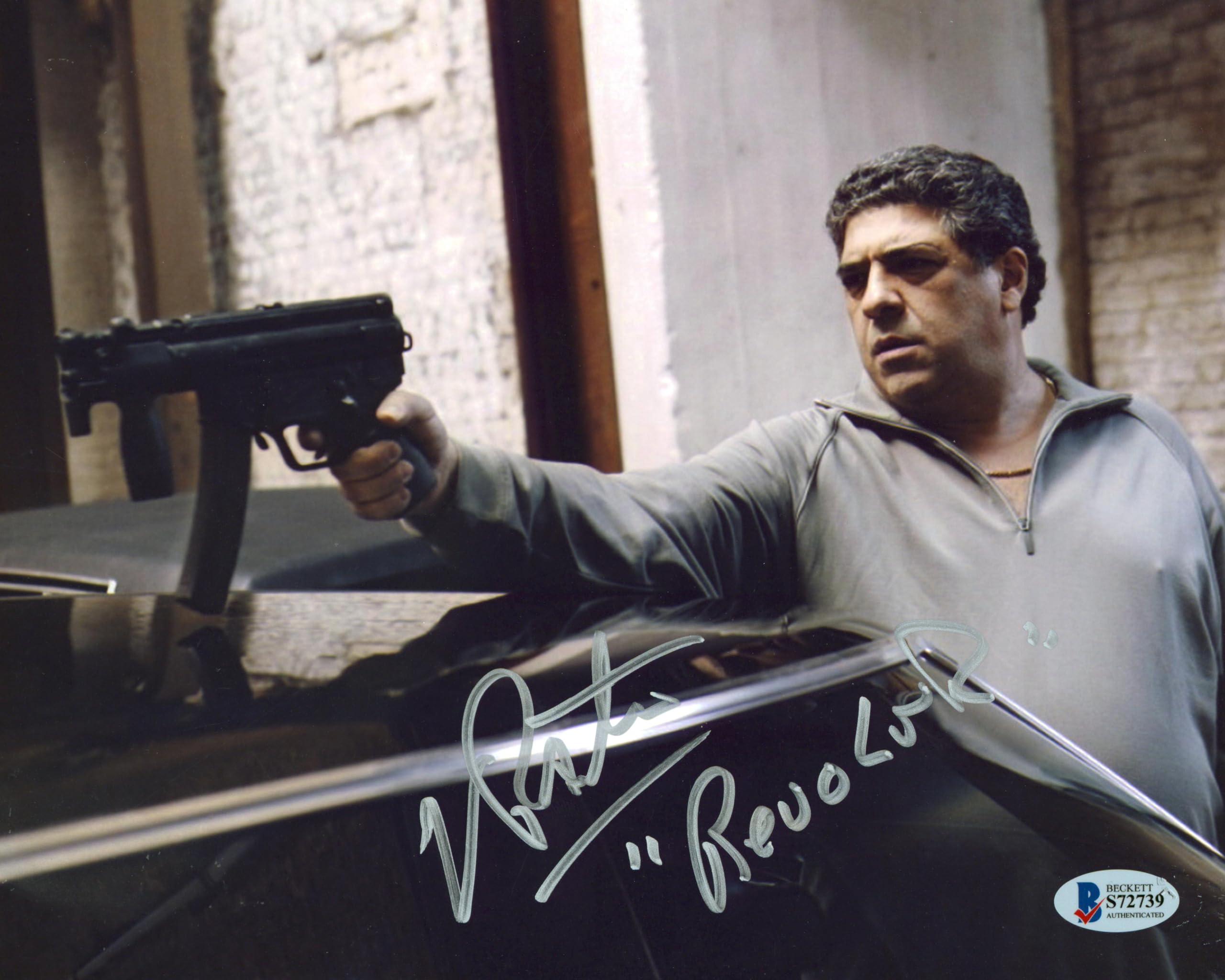 Vincent Pastore The Sopranos "Revolver" Authentic Signed 8x10 Photo BAS #S72739