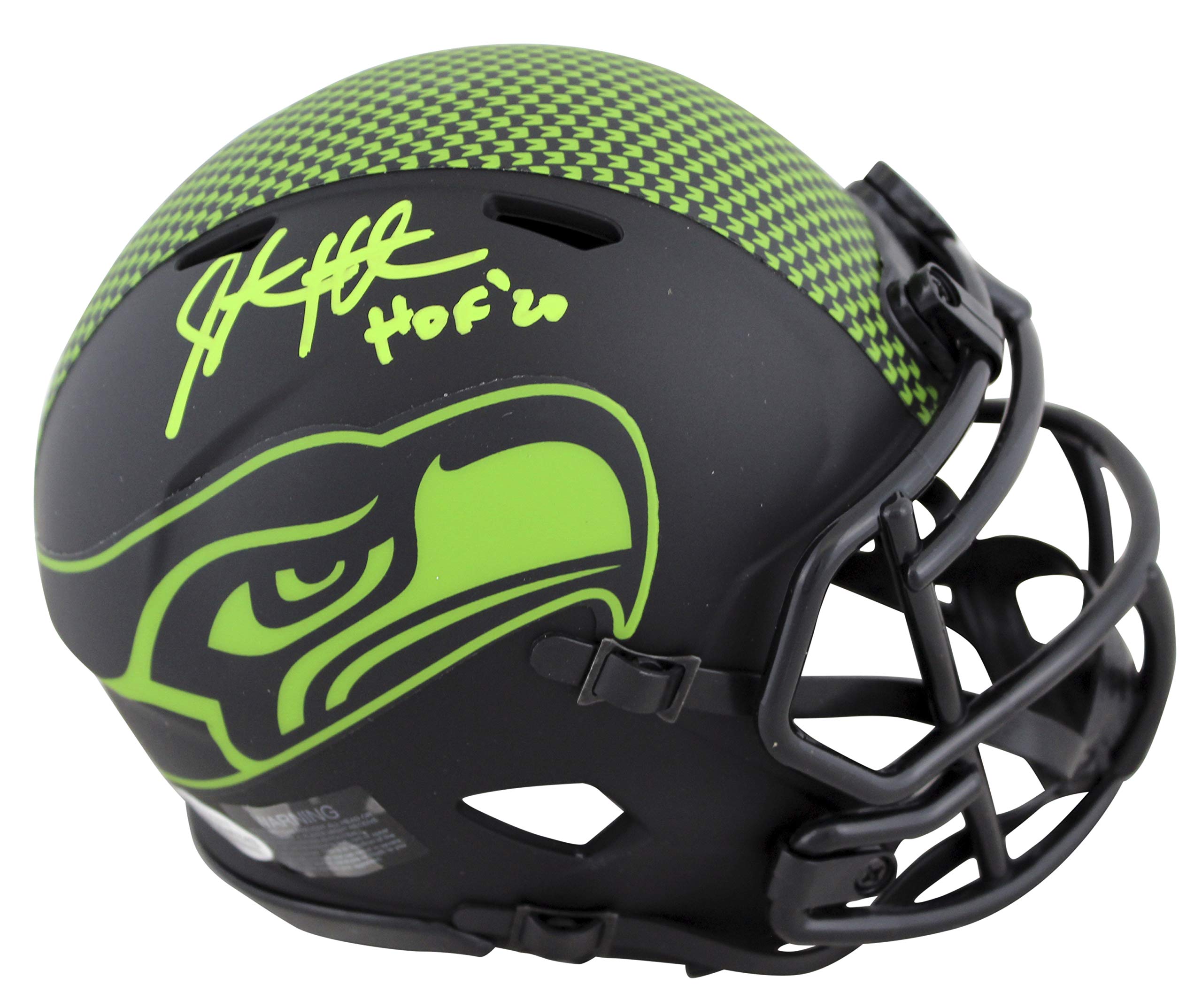Seahawks Steve Hutchinson HOF 2020 Signed Eclipse Speed Mini Helmet BAS Witness