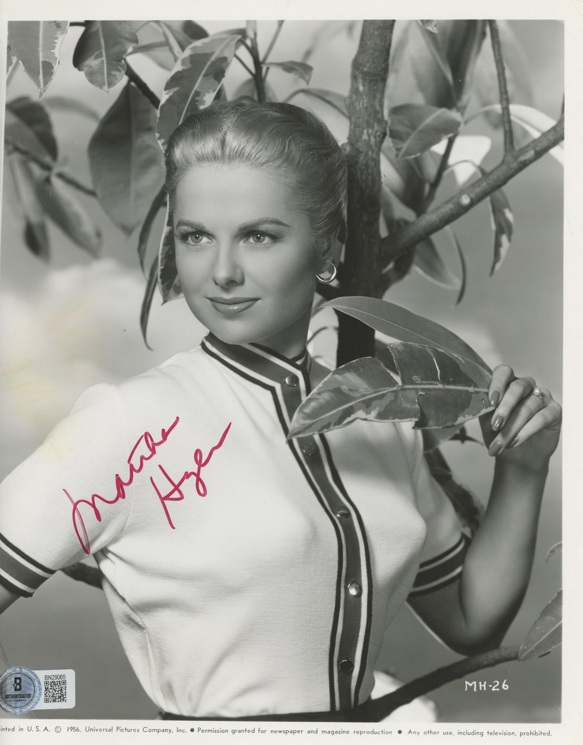 Martha Hyer My Man Godfrey Authentic Signed 8x10 Photo Autographed BAS #BN29065