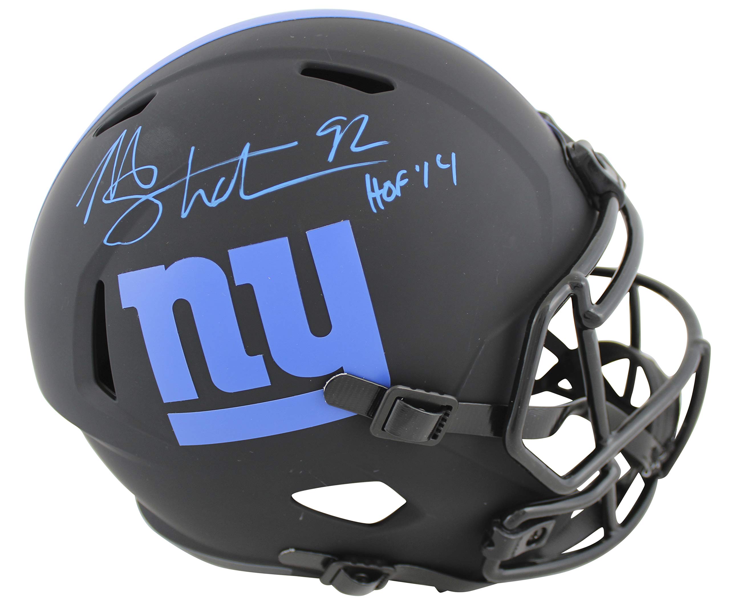 Giants Michael Strahan "HOF 14" Signed Eclipse Full Size Speed Rep Helmet BAS
