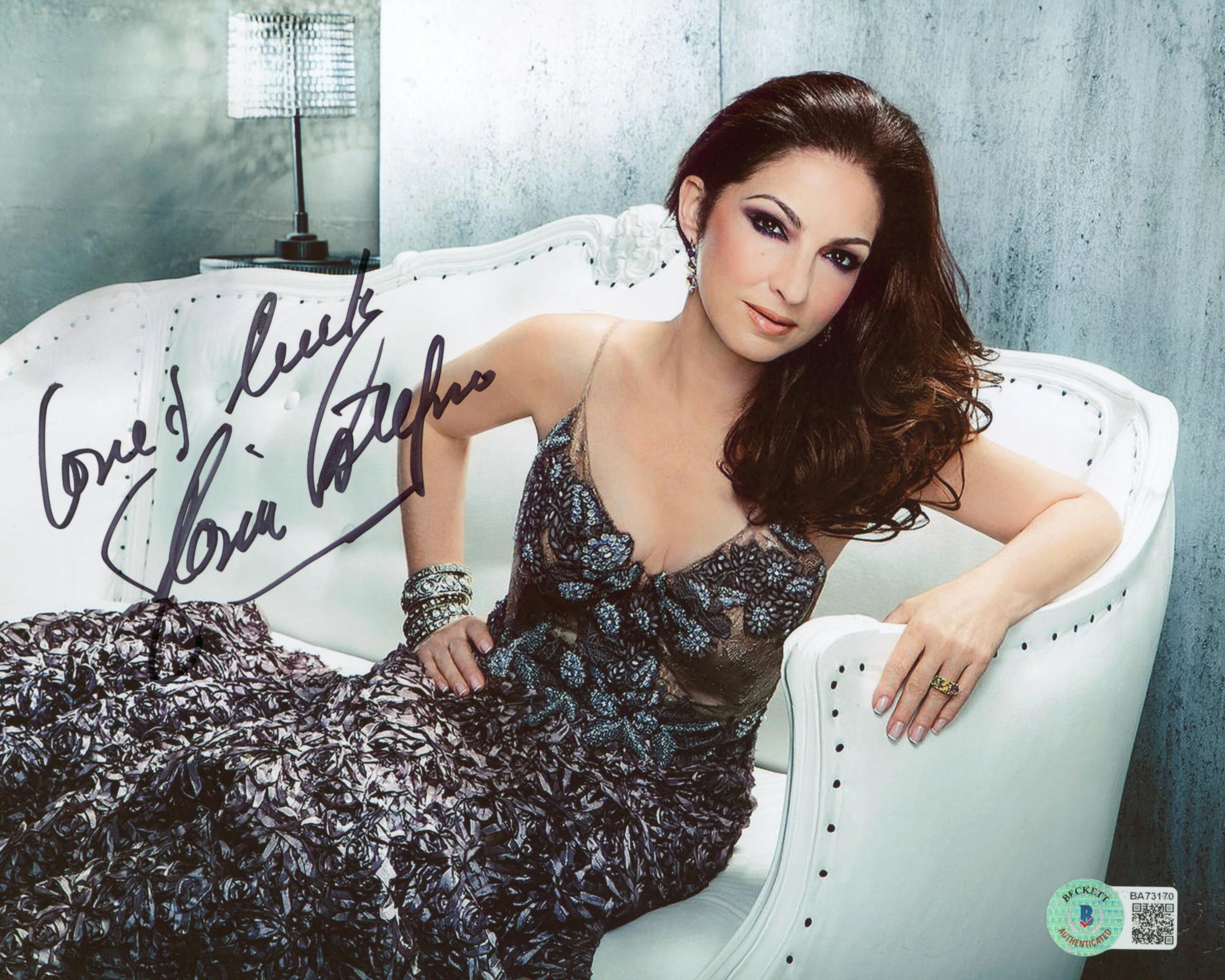 Gloria Estefan Miami Sound Machine "Love & Luck" Signed 8x10 Photo BAS #BA73170