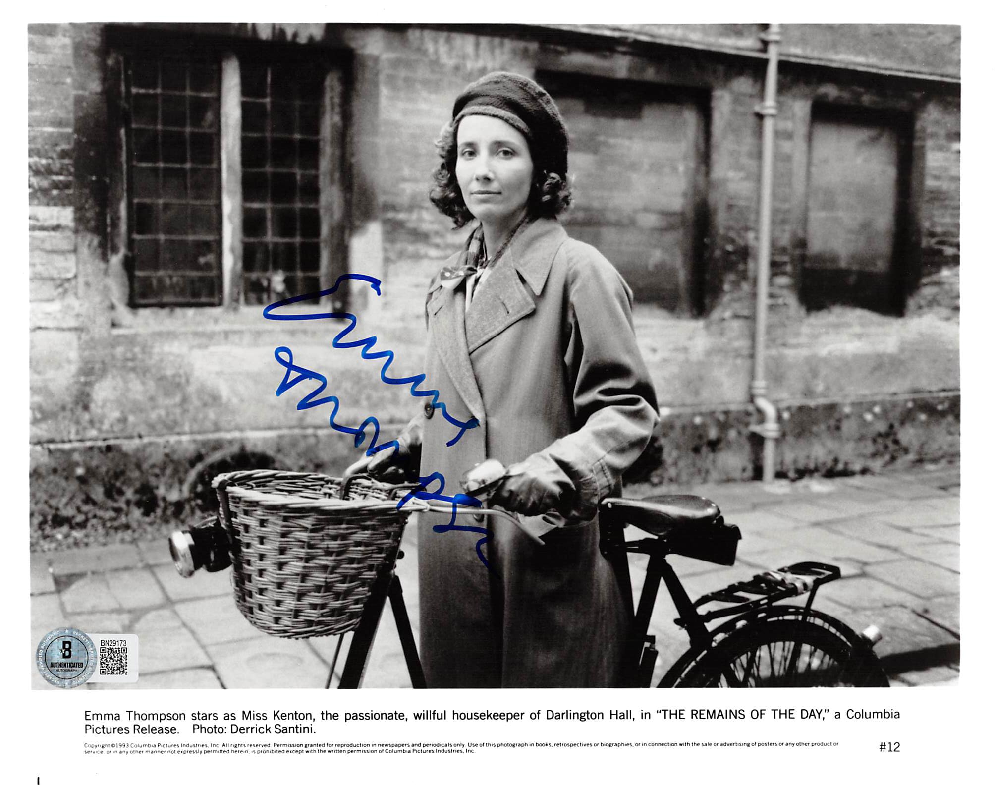 Emma Thompson The Remains of the Day Authentic Signed 8x10 Photo BAS #BN29173