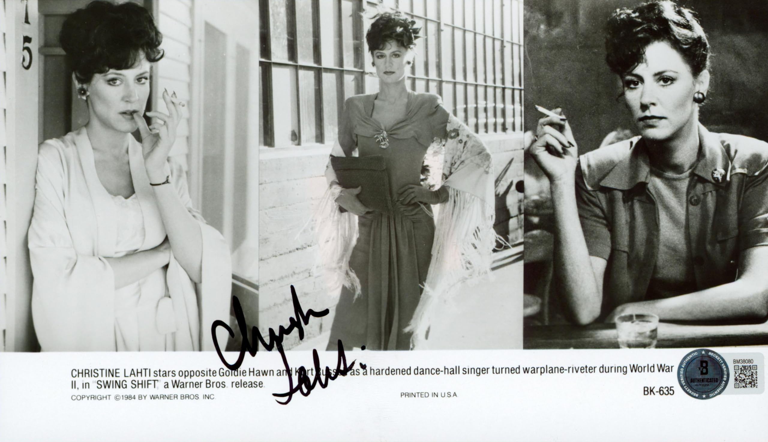 Christine Lahti Chicago Hope Signed 5.5x9 Photo Autographed BAS #BM38080