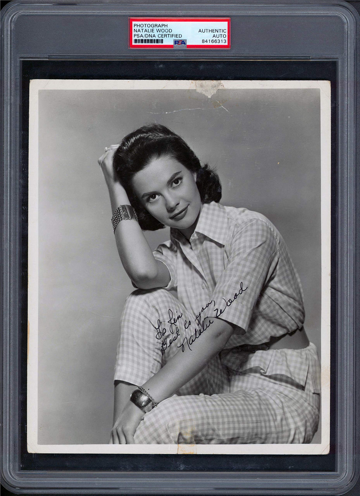 Natalie Wood Rebel Without a Cause Authentic Signed 8x10 Photo PSA/DNA Slabbed