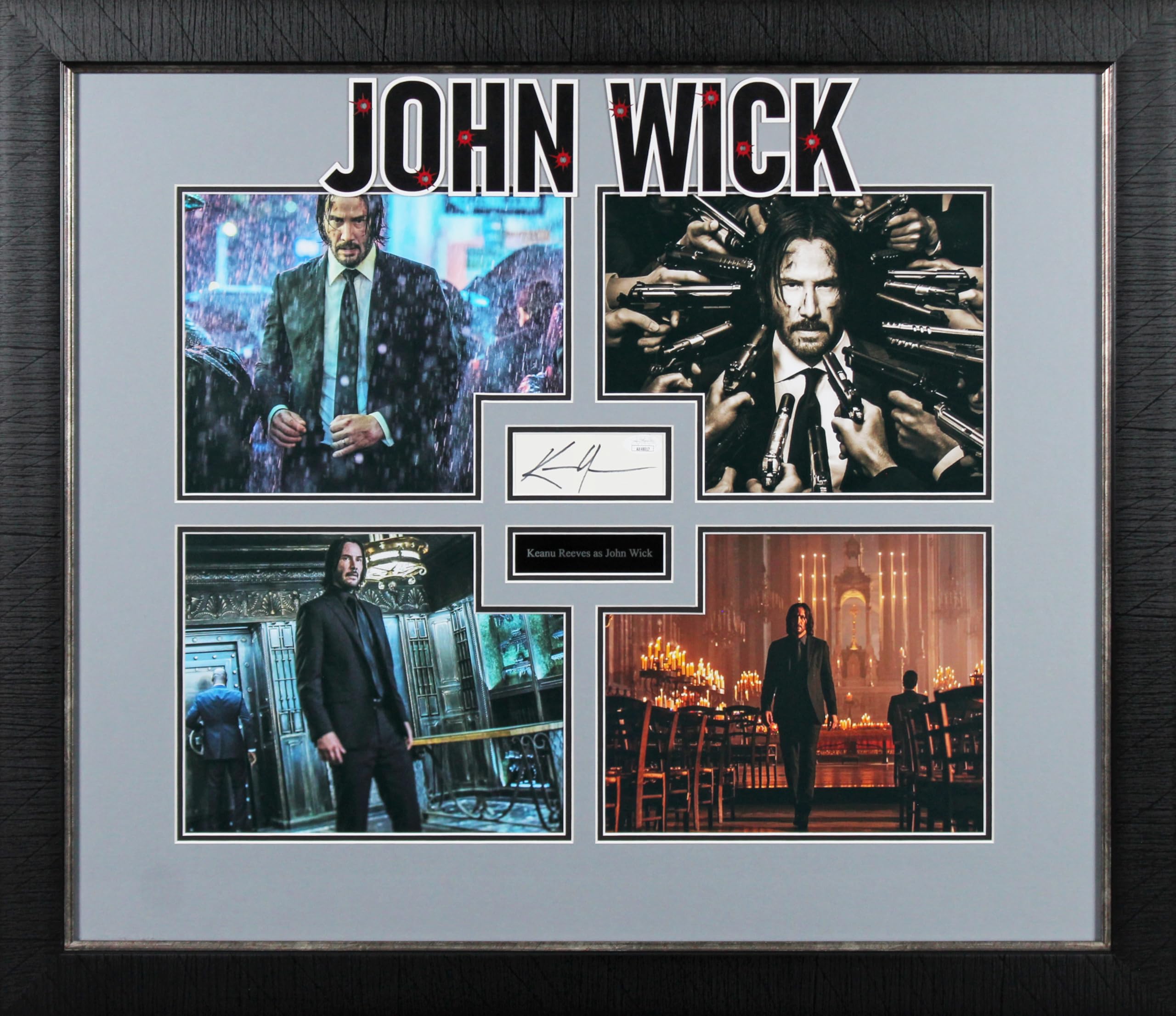 Keanu Reeves John Wick Authentic Signed Framed Display Autographed JSA