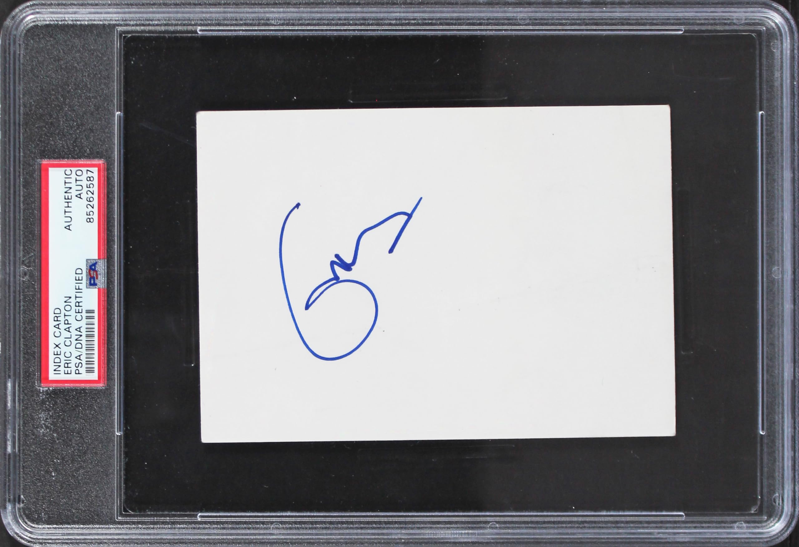 Eric Clapton Authentic Signed 4x6 Index Card PSA/DNA Slabbed