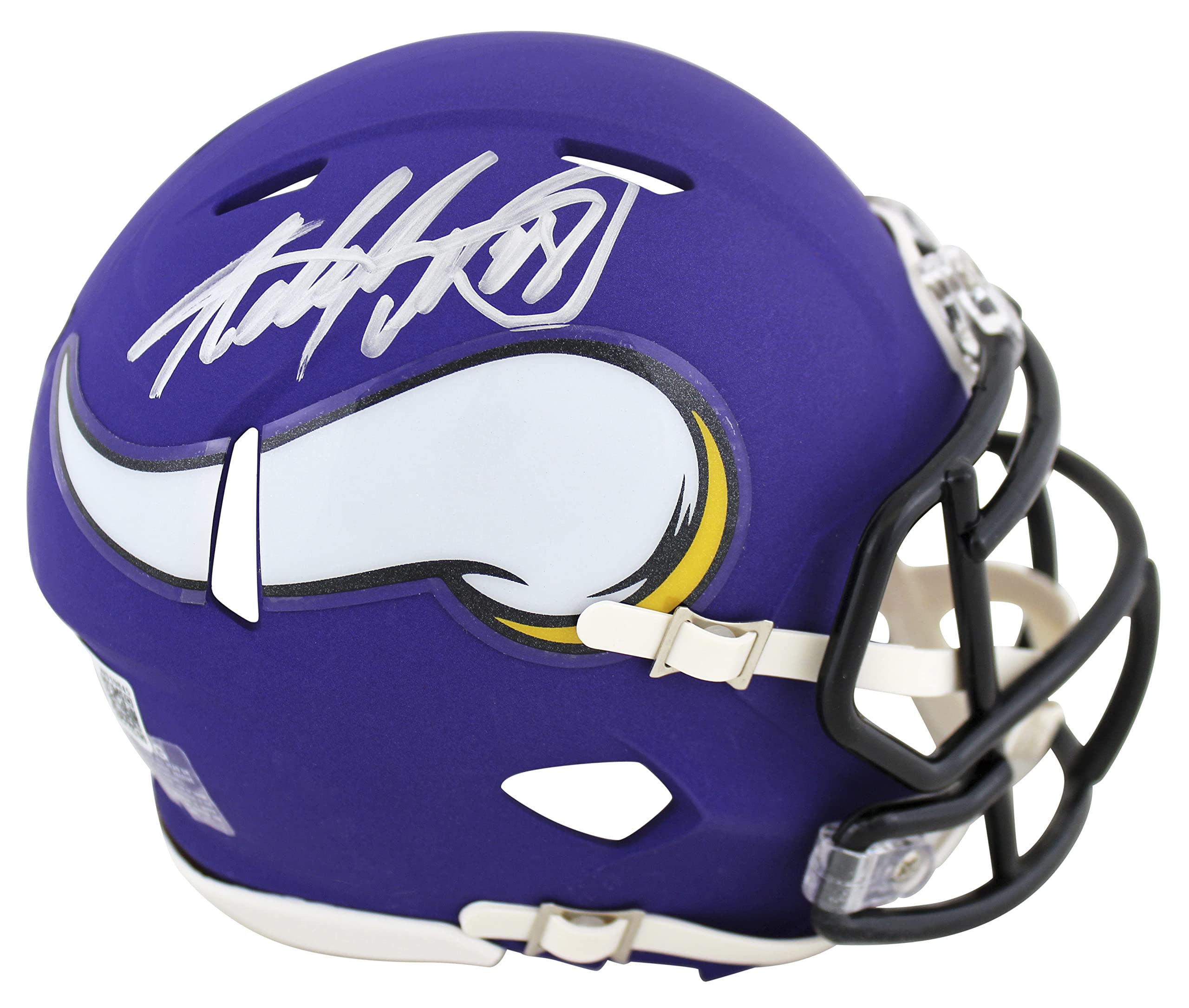 Vikings Adrian Peterson Authentic Signed Purple Speed Mini Helmet BAS Witnessed